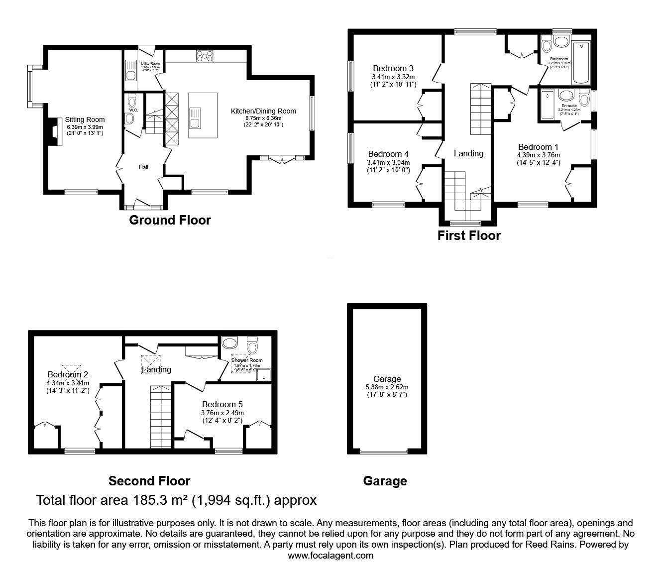 Floorplan of 5 bedroom Detached House for sale, Womack Gardens, St. Helens, Merseyside, WA9