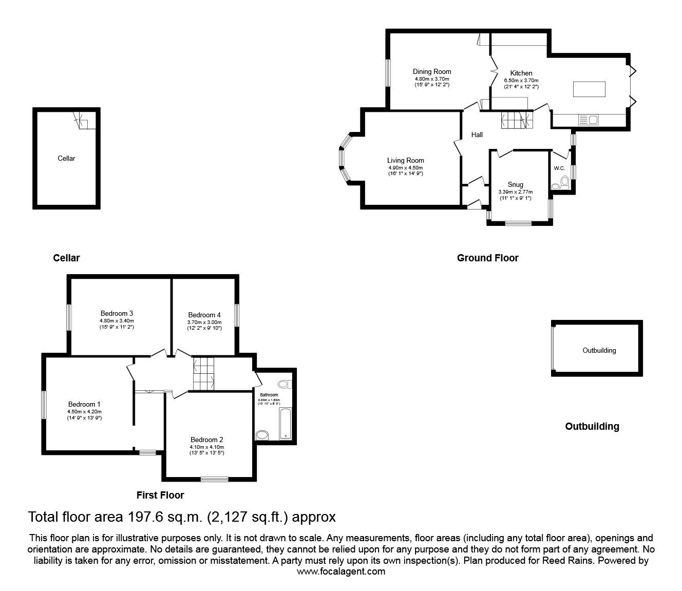 Floorplan of 4 bedroom Semi Detached House for sale, Prescot Road, St. Helens, Merseyside, WA10