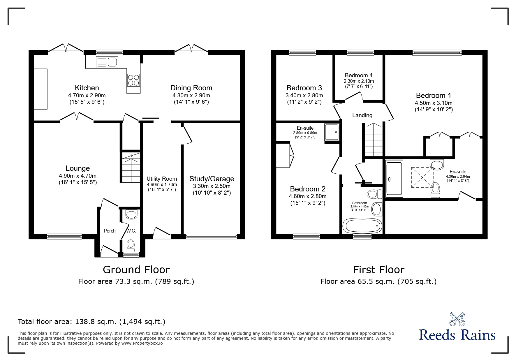 Floorplan of 4 bedroom Detached House for sale, Henley Court, St. Helens, Merseyside, WA10