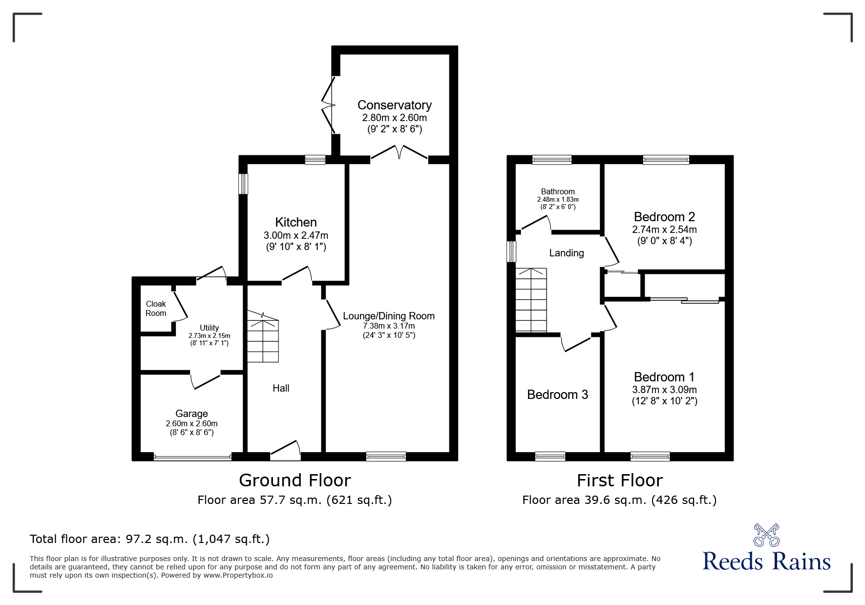 Floorplan of 3 bedroom Semi Detached House for sale, Redruth Avenue, St. Helens, Merseyside, WA11