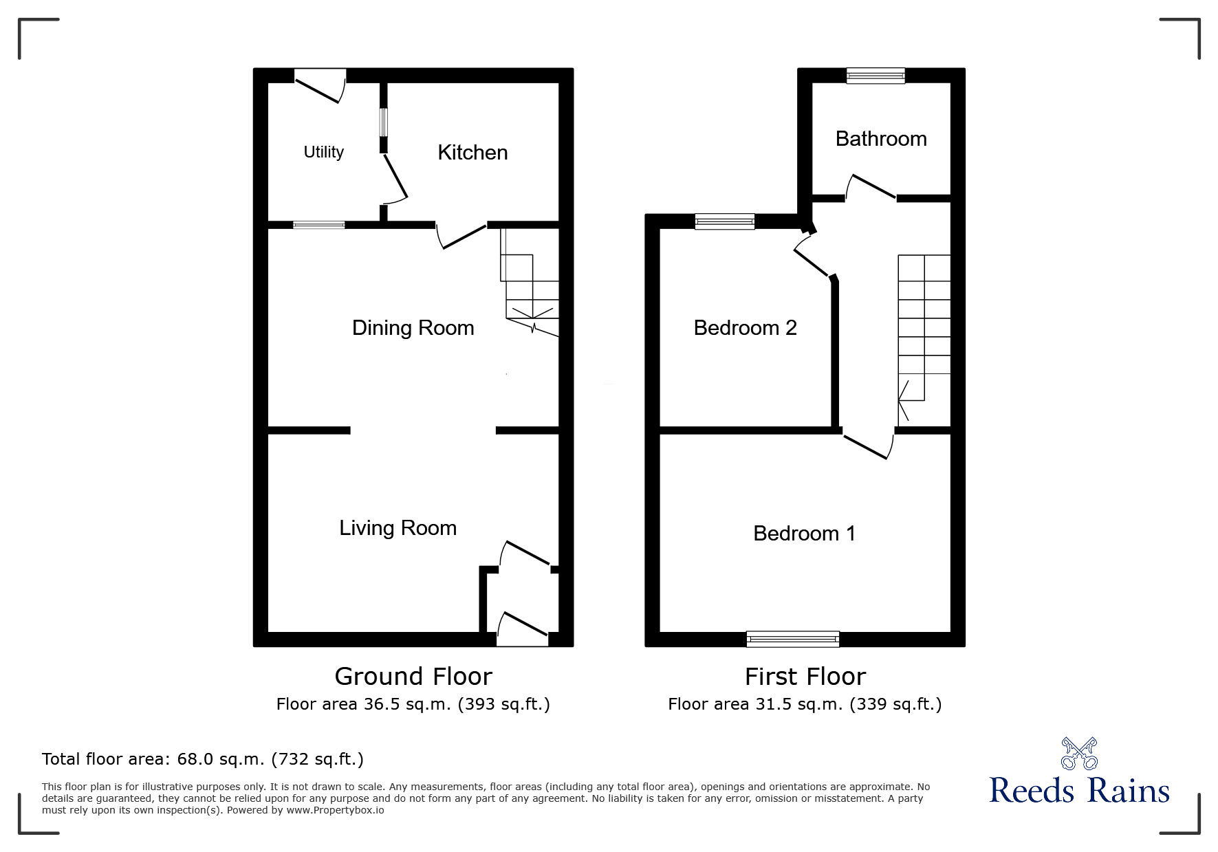 Floorplan of 2 bedroom Mid Terrace House for sale, Grafton Street, St. Helens, Merseyside, WA10
