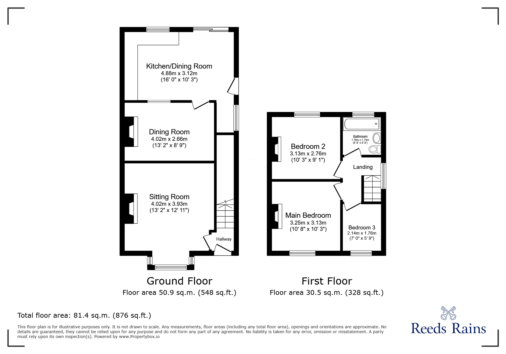 Floorplan of 3 bedroom Semi Detached House for sale, Fleet Lane, St. Helens, Merseyside, WA9