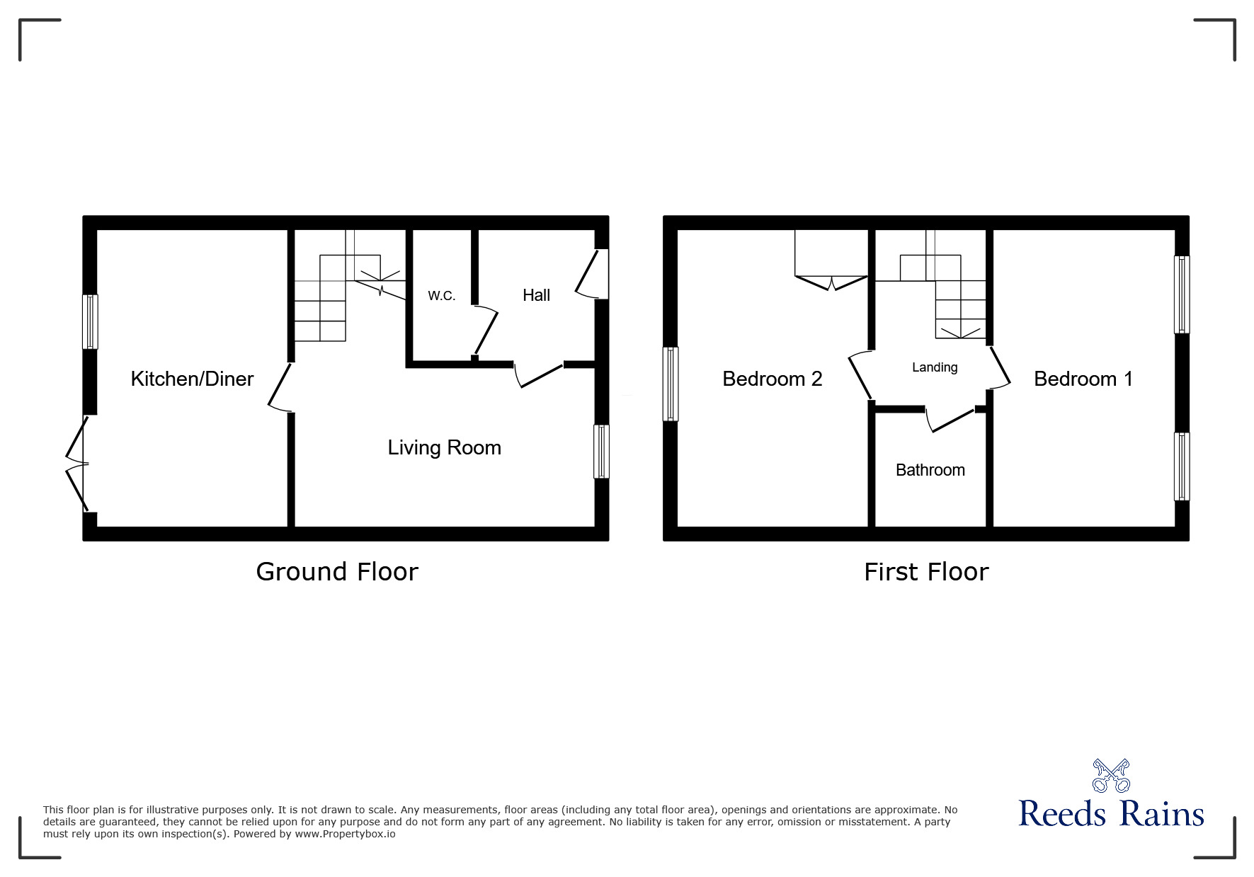 Floorplan of 2 bedroom End Terrace House for sale, Aitken Way, St. Helens, Merseyside, WA9
