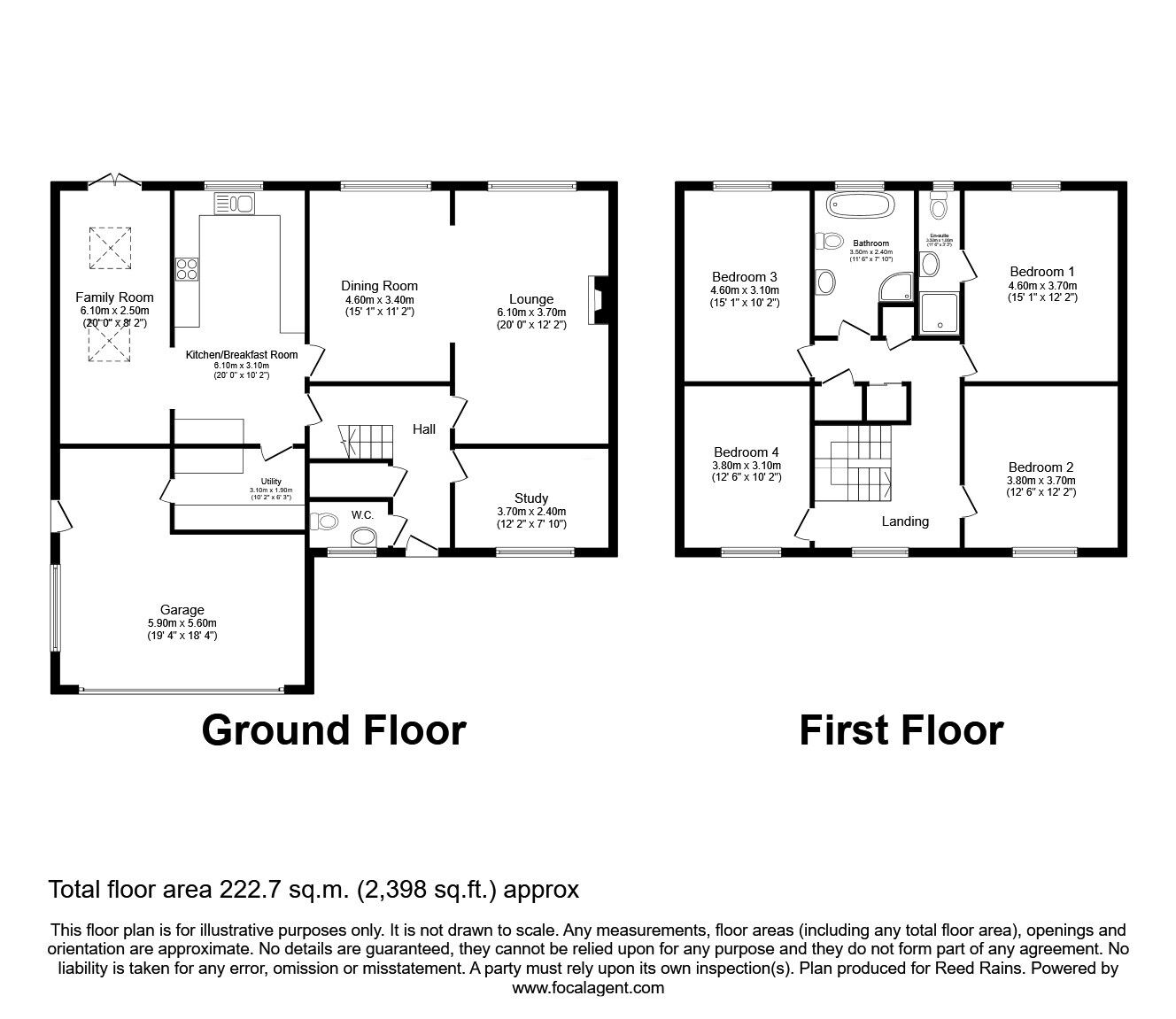 Floorplan of 4 bedroom Detached House for sale, Siding Lane, Rainford, Merseyside, WA11