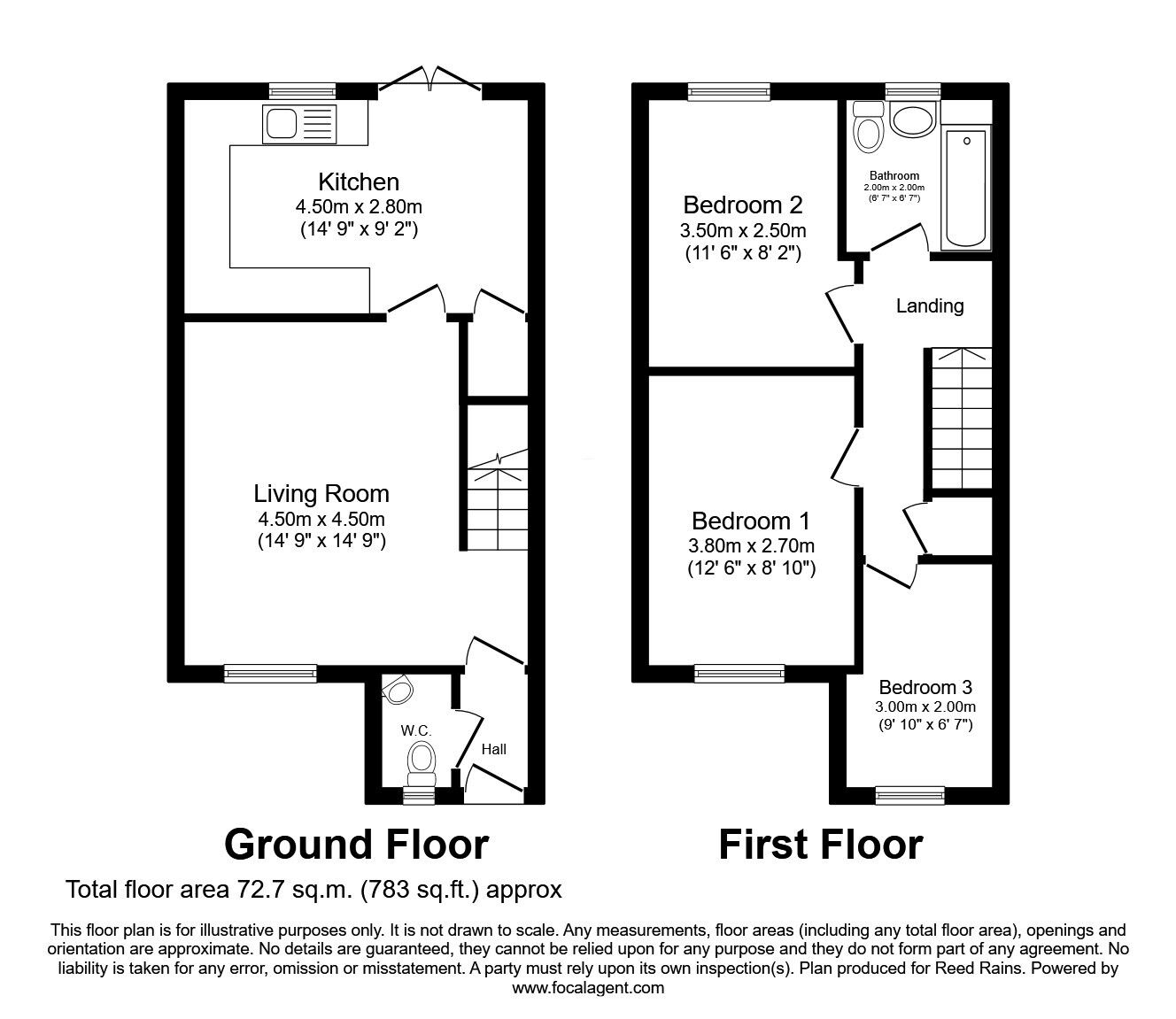Floorplan of 3 bedroom Semi Detached House for sale, Hartford Road, Eccleston, Merseyside, WA10