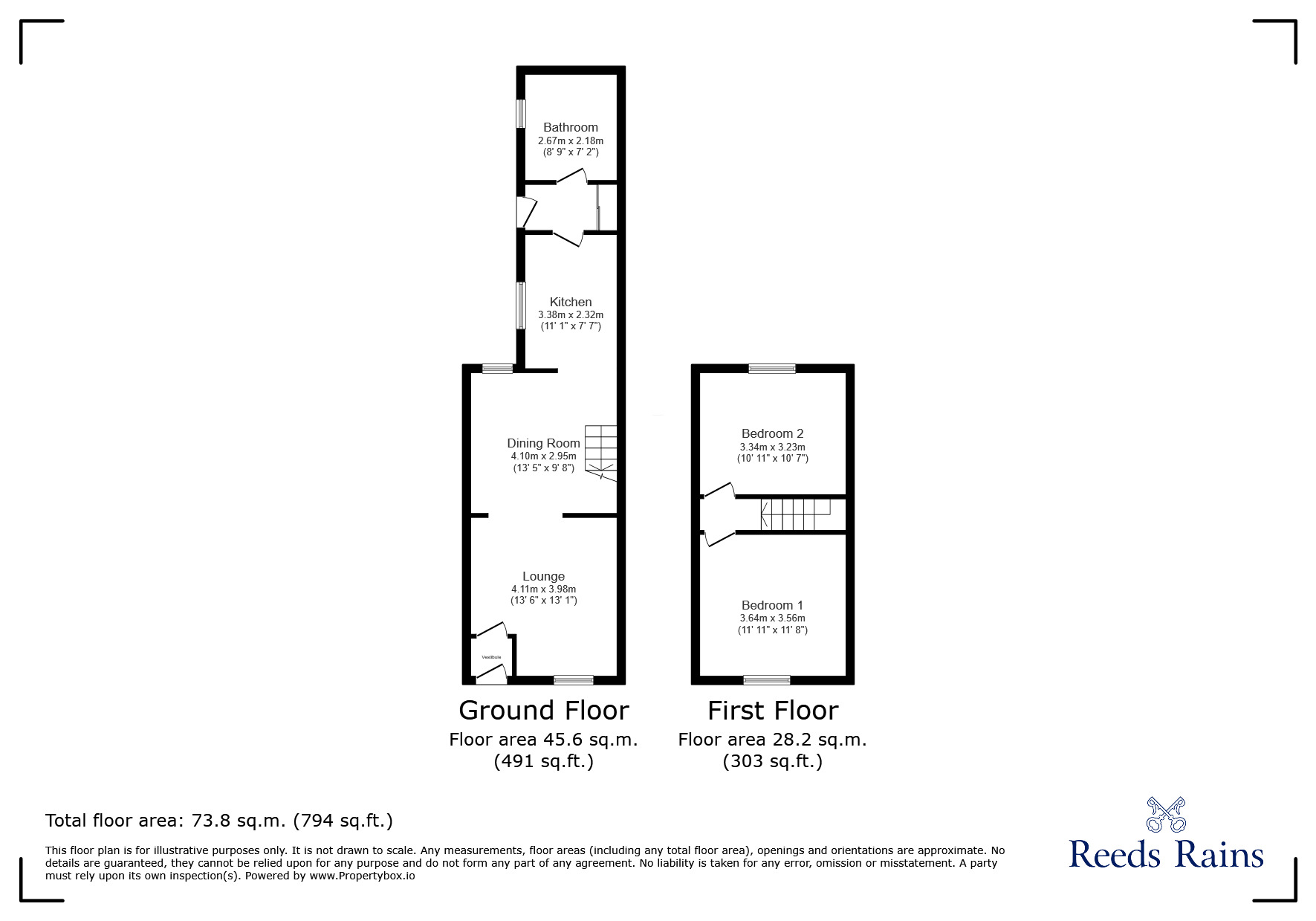 Floorplan of 2 bedroom Mid Terrace House for sale, Fry Street, St. Helens, Merseyside, WA9
