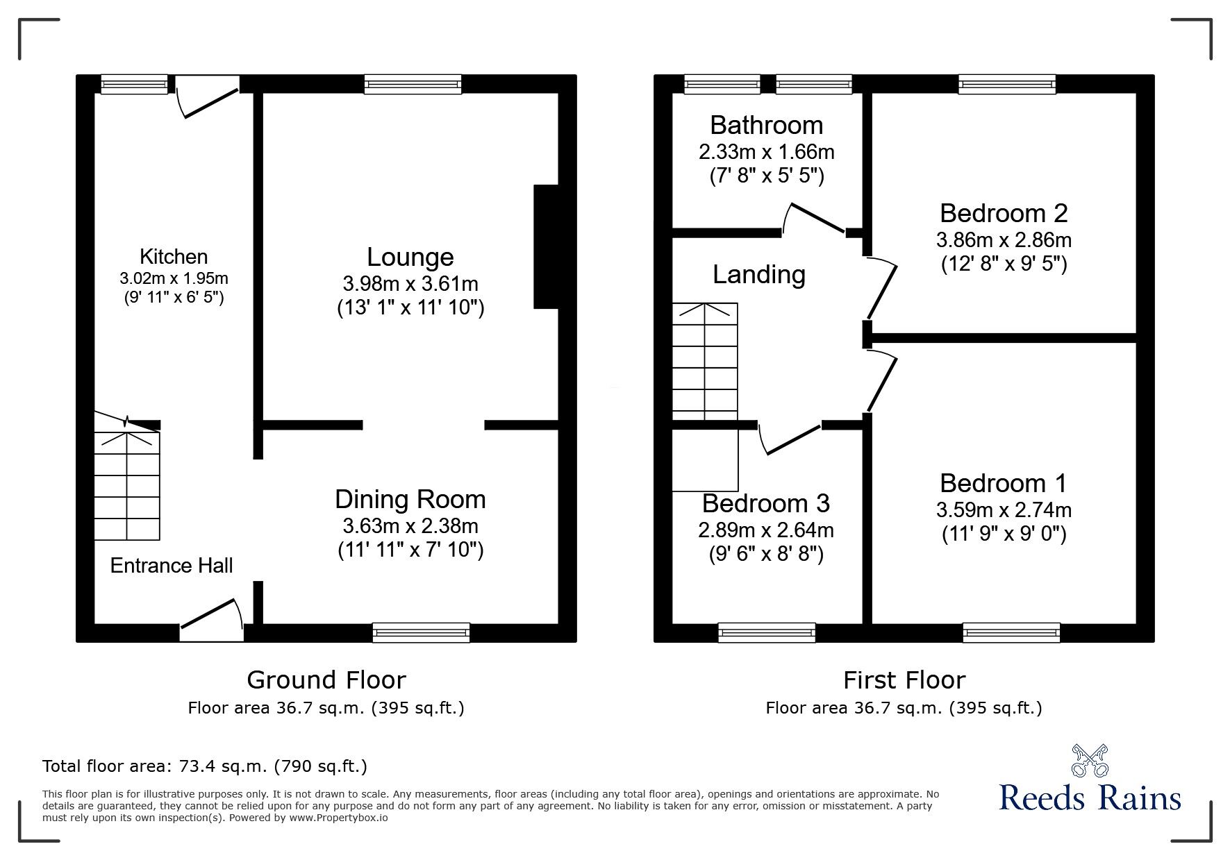 Floorplan of 3 bedroom Mid Terrace House for sale, Canberra Avenue, St Helens, WA9