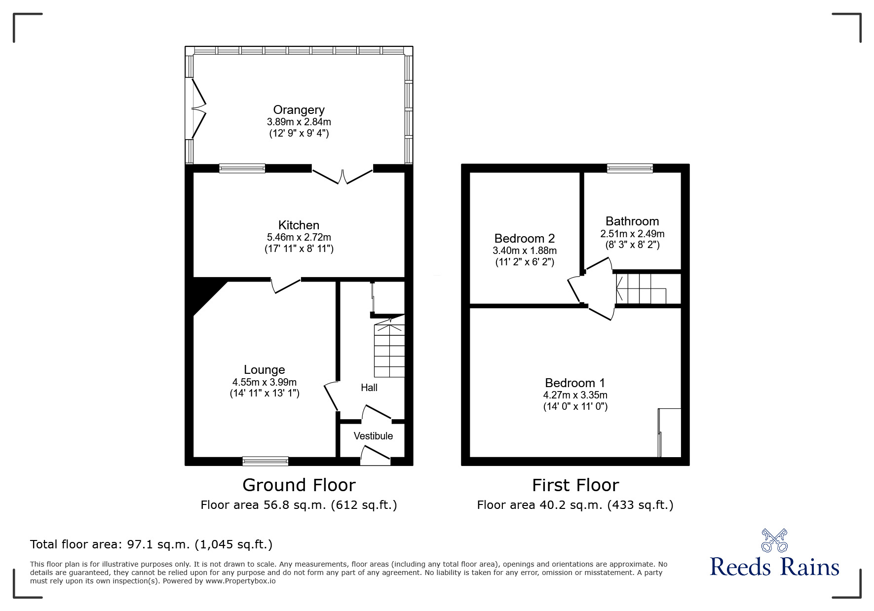 Floorplan of 2 bedroom Mid Terrace House for sale, Sandy Lane, St. Helens, Merseyside, WA11