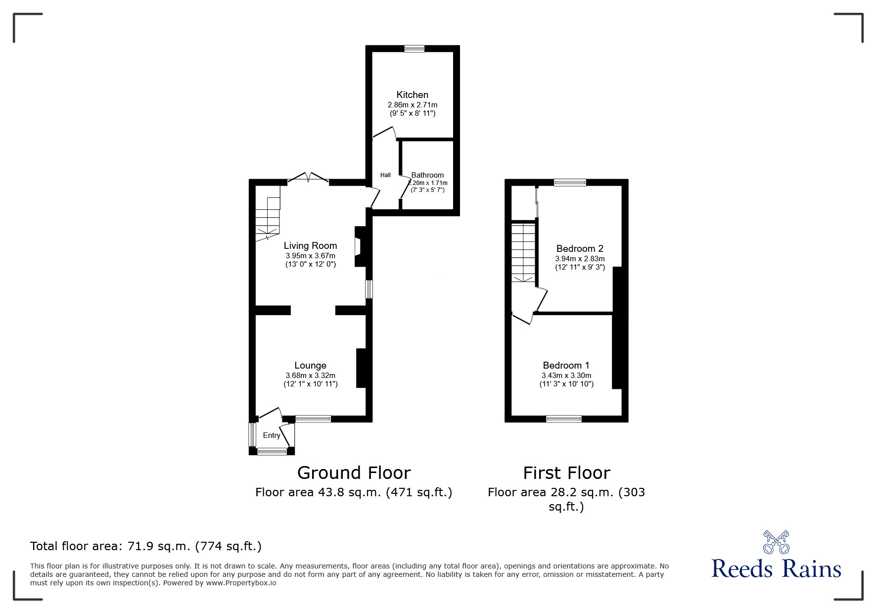 Floorplan of 2 bedroom End Terrace House for sale, New Street, St. Helens, Merseyside, WA9
