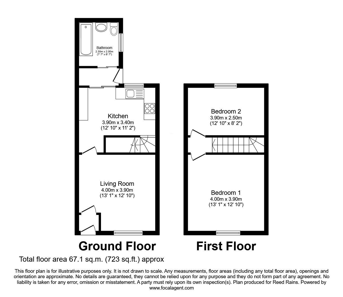 Floorplan of 2 bedroom Mid Terrace House for sale, Eliza Street, St. Helens, Merseyside, WA9