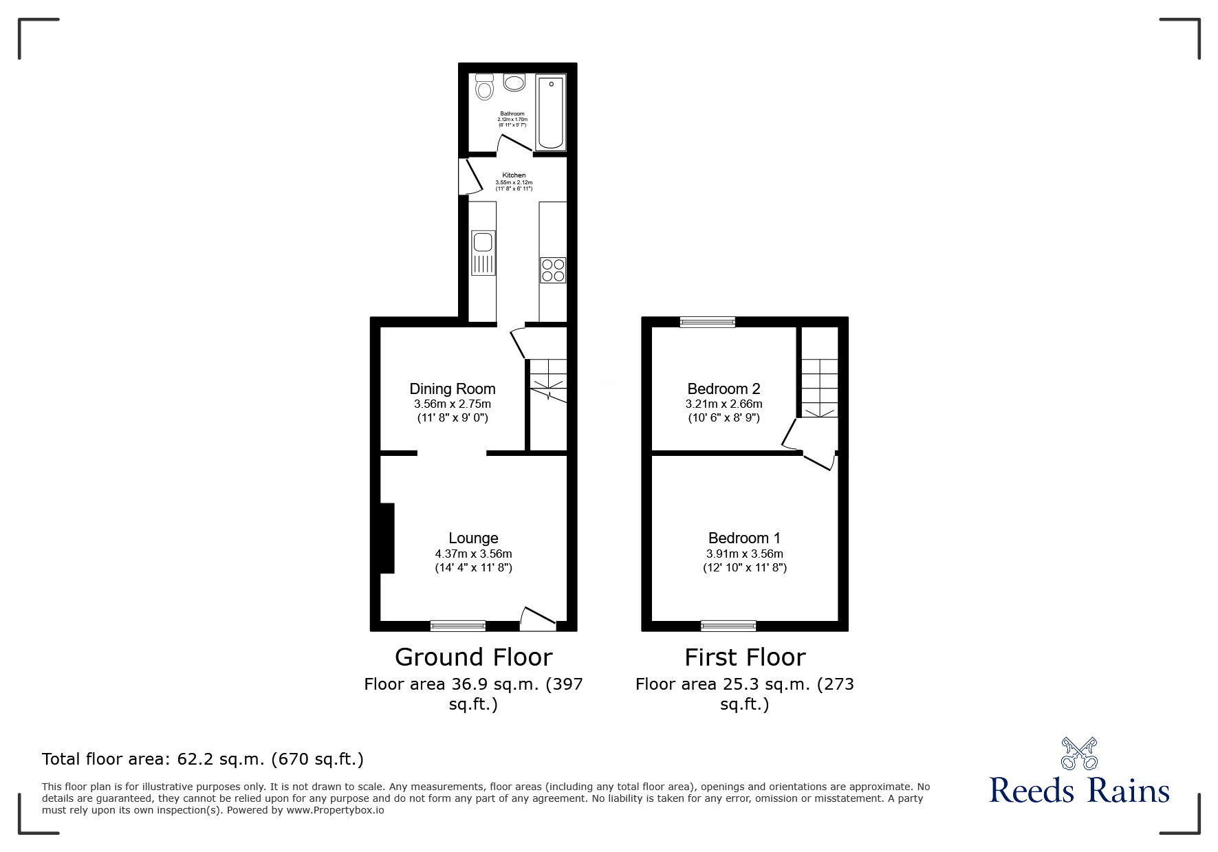 Floorplan of 2 bedroom  House to rent, Edgeworth Street, St. Helens, Merseyside, WA9