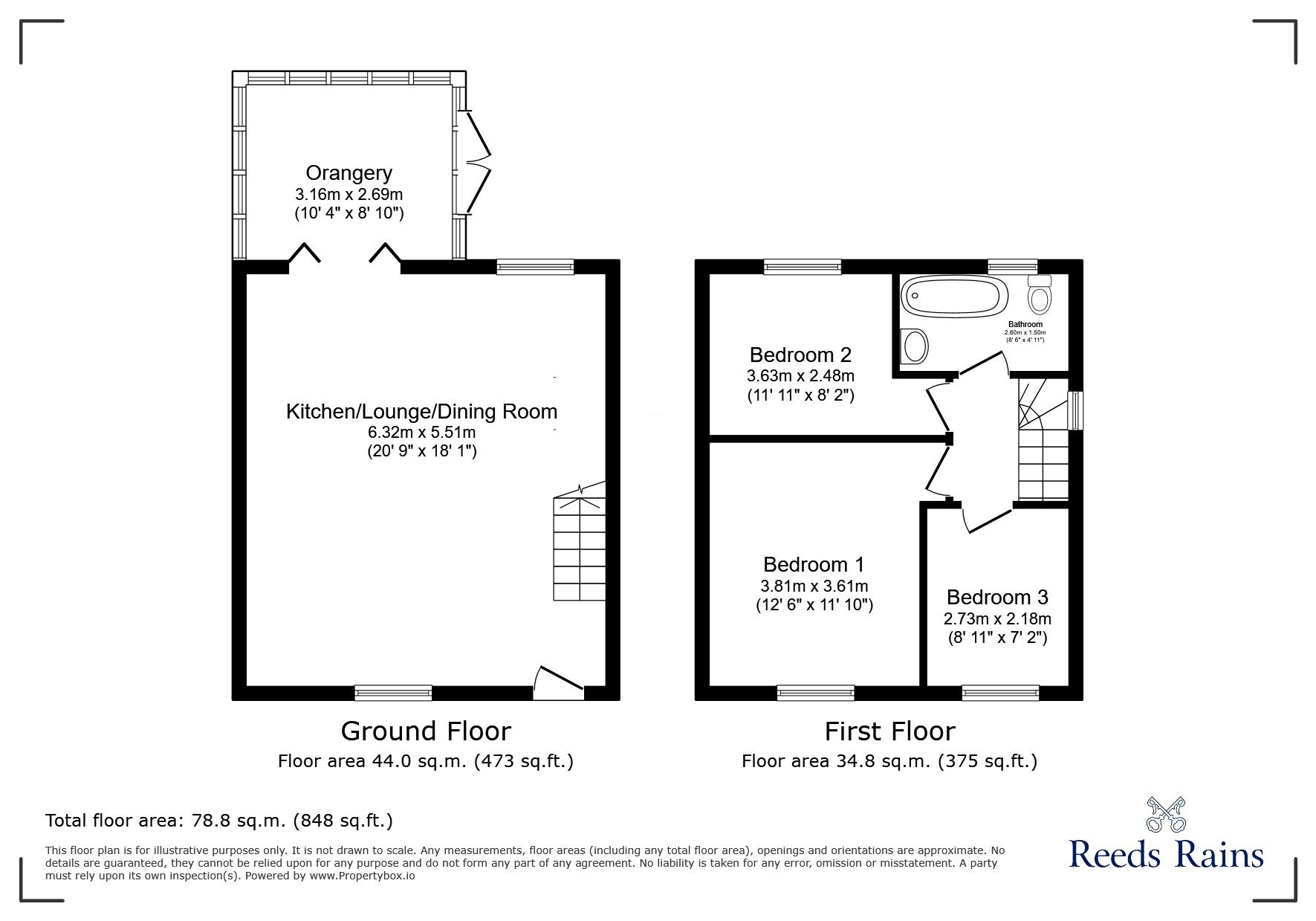 Floorplan of 3 bedroom Semi Detached House for sale, Simkin Avenue, Warrington, Cheshire, WA4