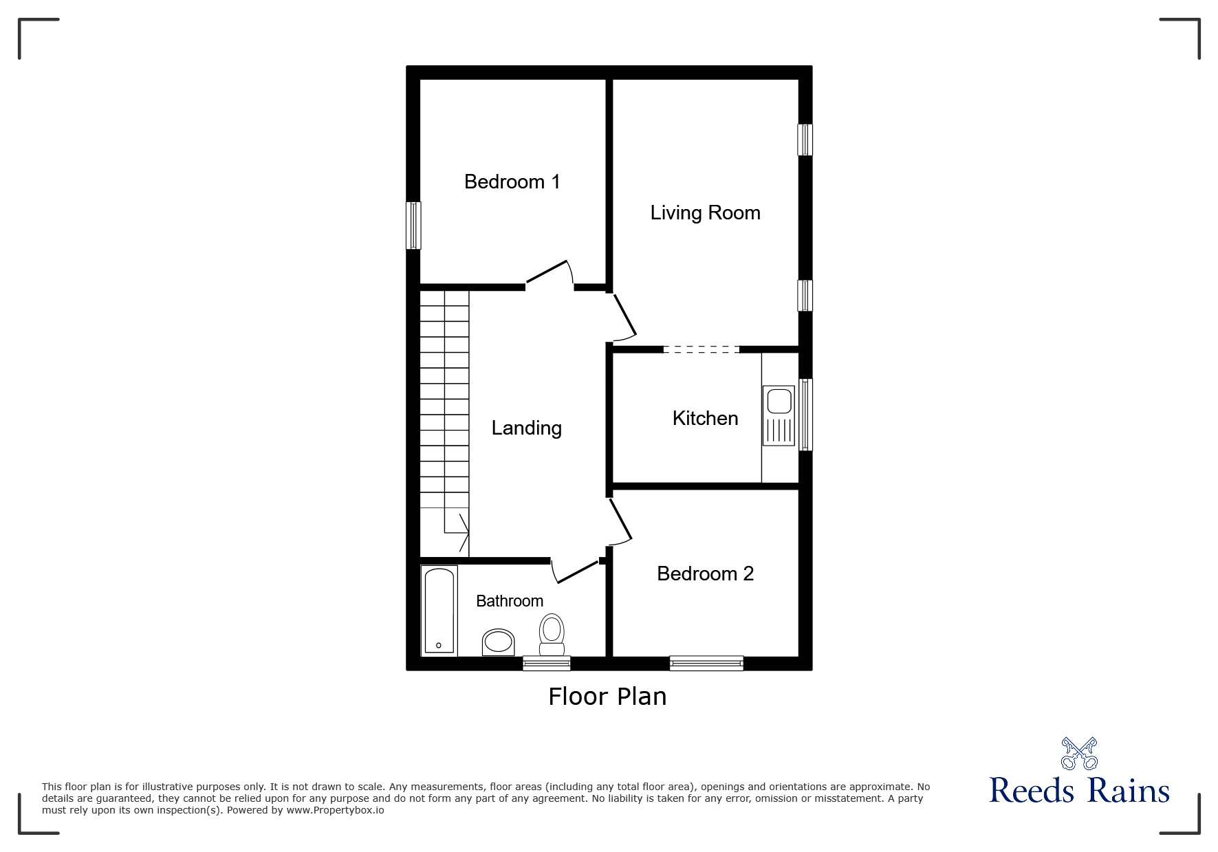 Floorplan of 2 bedroom  Flat for sale, Lanark Close, St. Helens, Merseyside, WA10