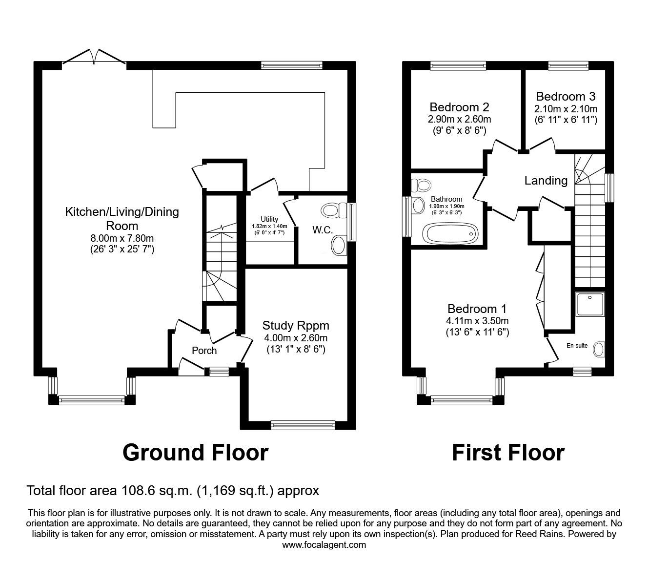 Floorplan of 3 bedroom Detached House for sale, Dorset Road, St. Helens, Merseyside, WA10