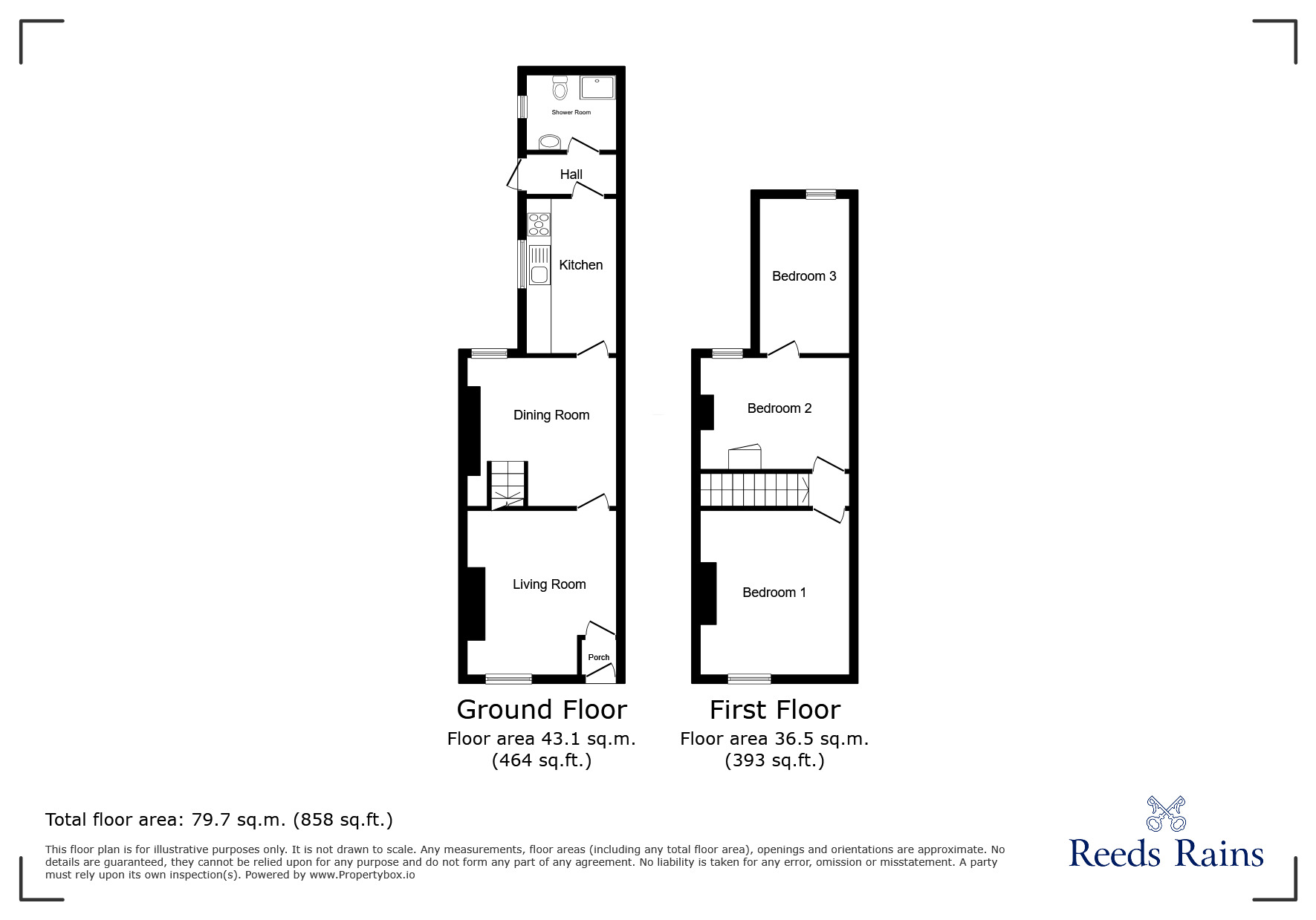 Floorplan of 3 bedroom Mid Terrace House for sale, Shaw Street, St. Helens, Merseyside, WA10