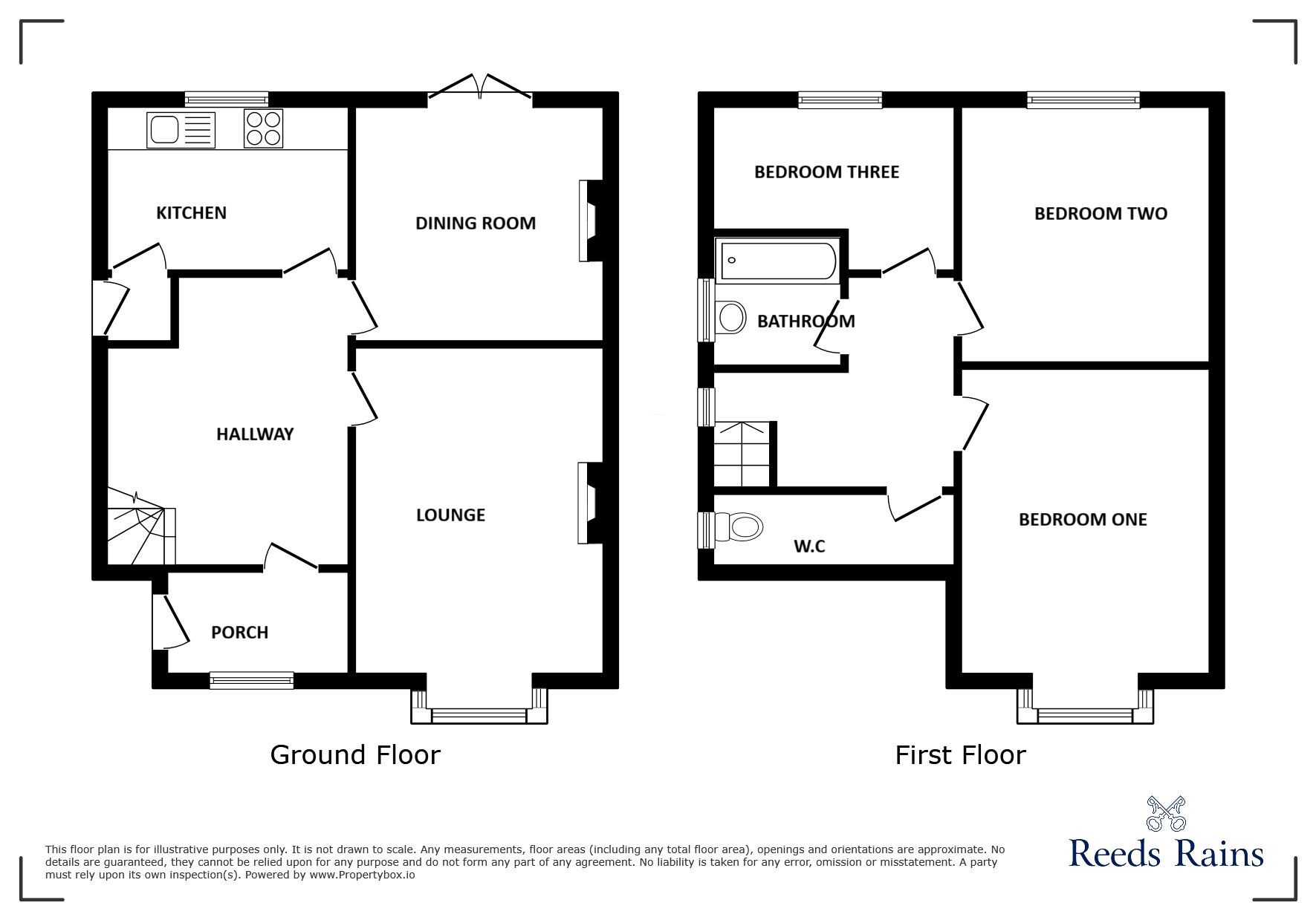 Floorplan of 3 bedroom Semi Detached House for sale, Kiln Lane, Dentons Green, Merseyside, WA10