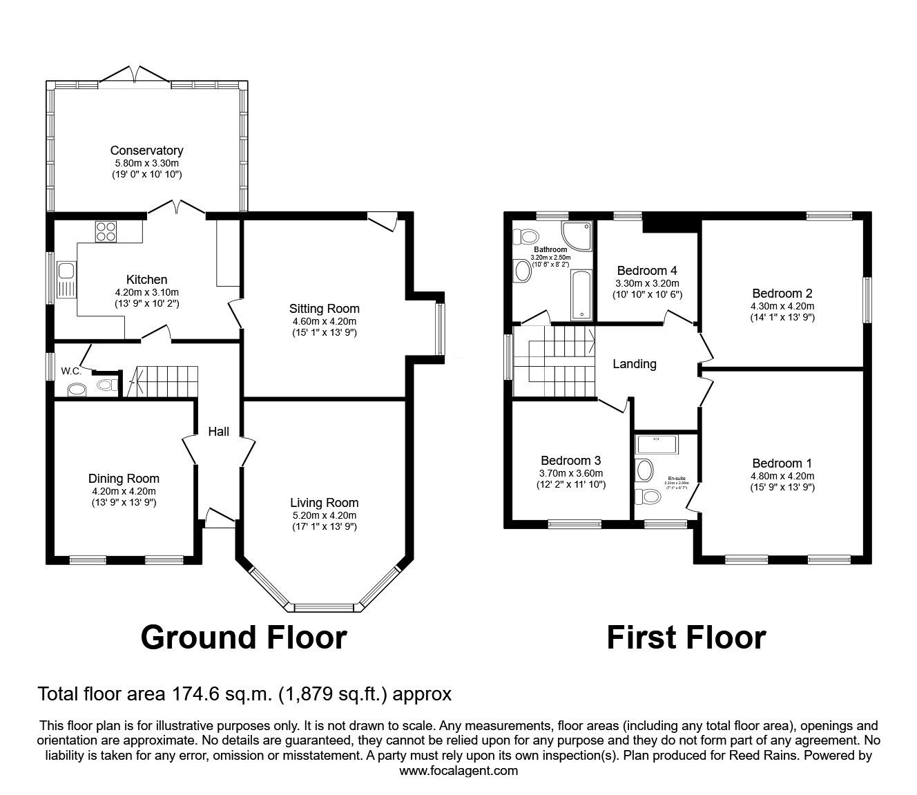 Floorplan of 4 bedroom Detached House for sale, Prescot Road, St. Helens, WA10