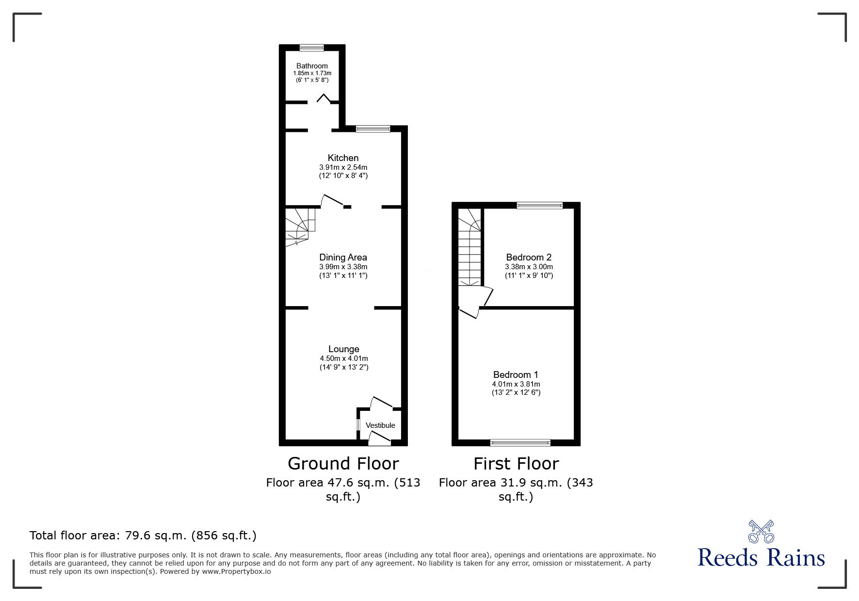 Floorplan of 2 bedroom Mid Terrace House for sale, Bell Lane, Sutton Manor, Merseyside, WA9
