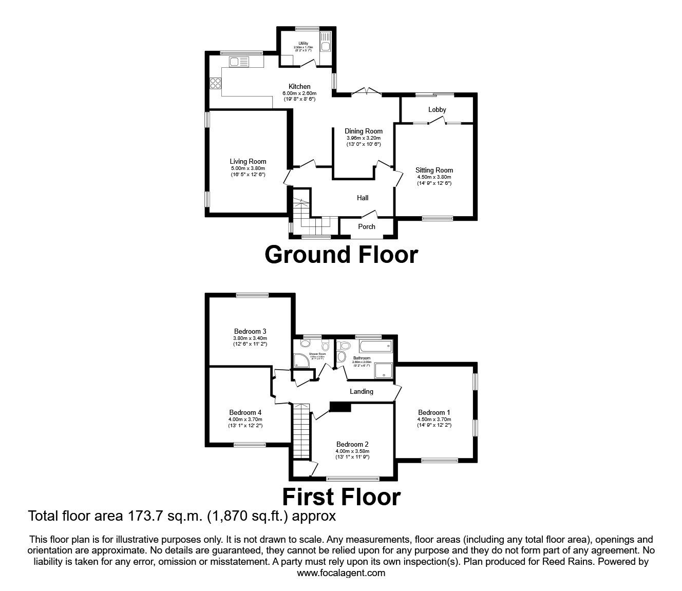 Floorplan of 4 bedroom Detached House for sale, Prescot Road, St. Helens, Merseyside, WA10