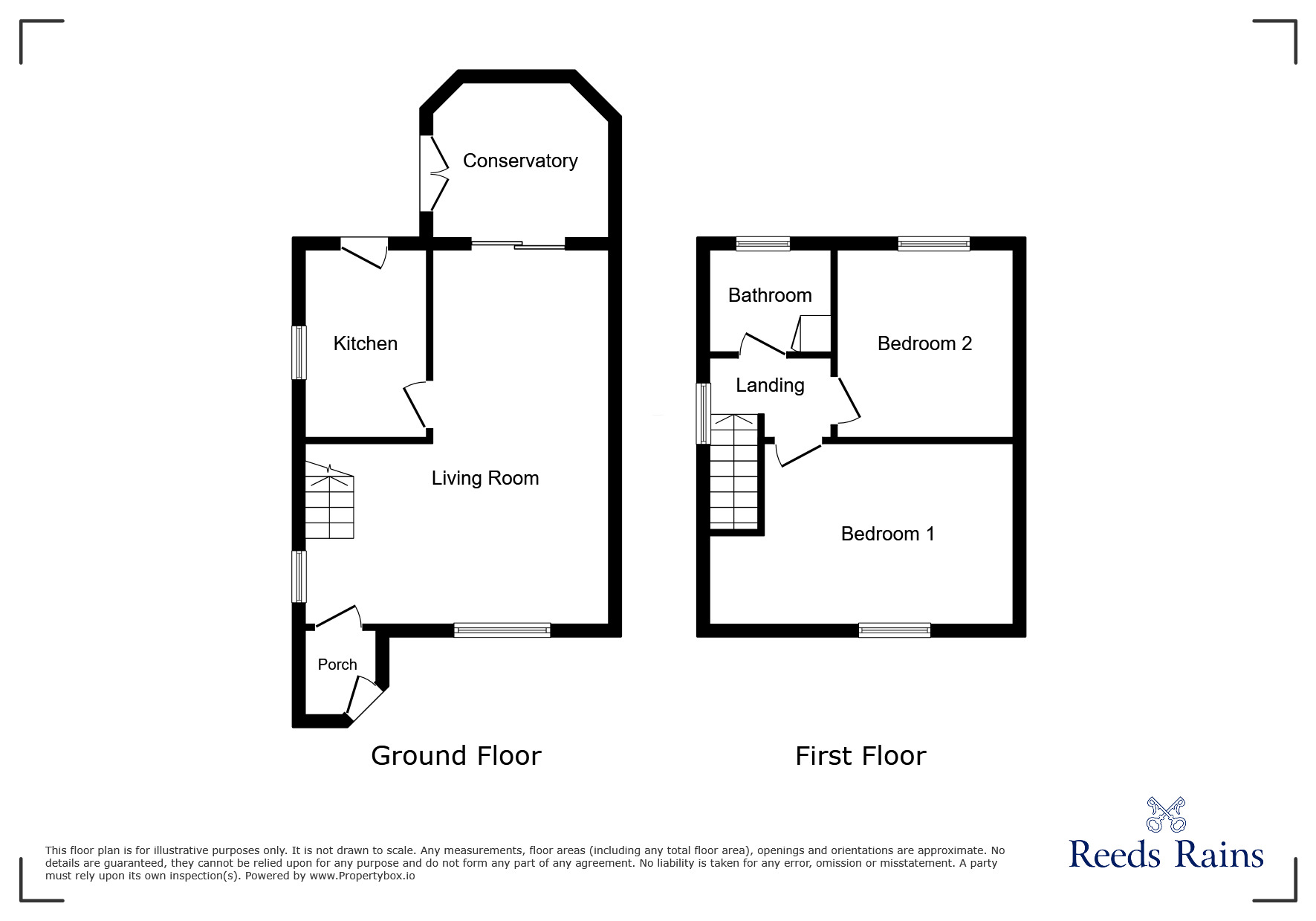 Floorplan of 2 bedroom Semi Detached House for sale, Parbold Avenue, St. Helens, Merseyside, WA11