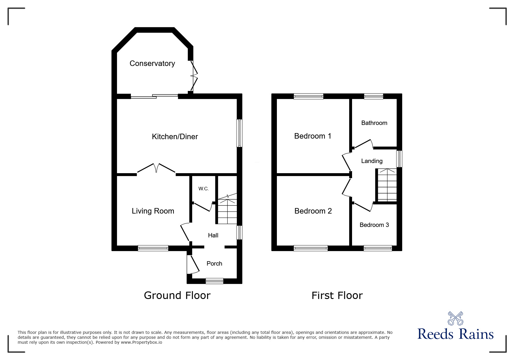Floorplan of 3 bedroom End Terrace House for sale, Luther Grove, St. Helens, Merseyside, WA9