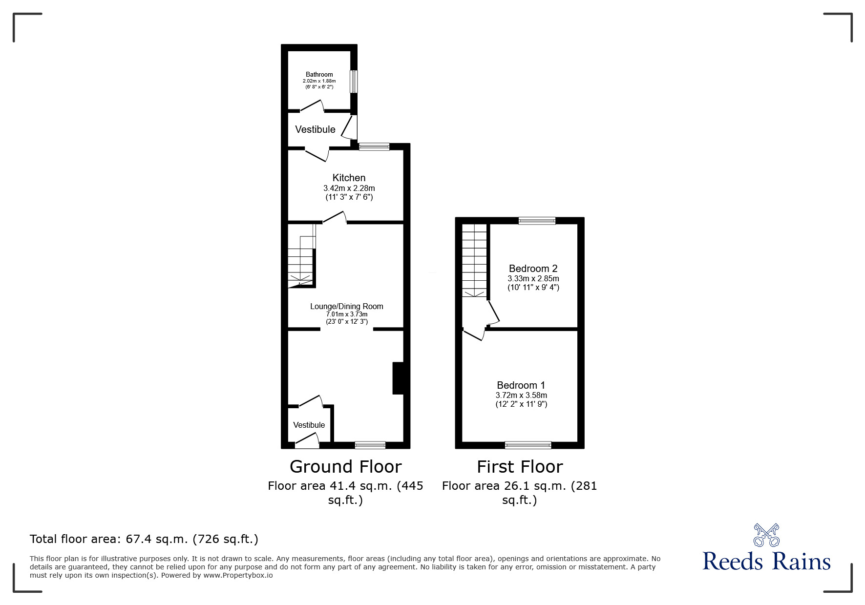 Floorplan of 2 bedroom Mid Terrace House for sale, Orville Street, St. Helens, Merseyside, WA9