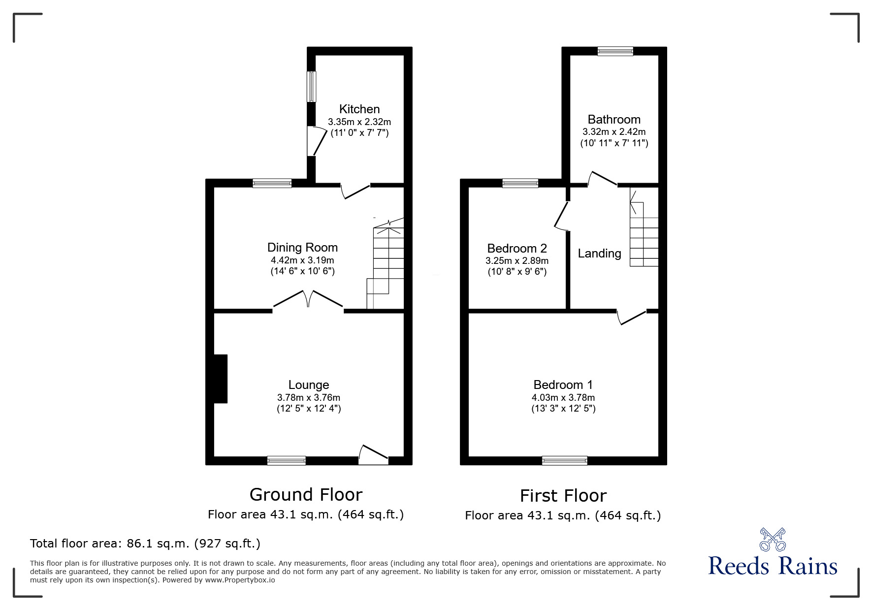 Floorplan of 2 bedroom End Terrace House for sale, French Street, St. Helens, Merseyside, WA10