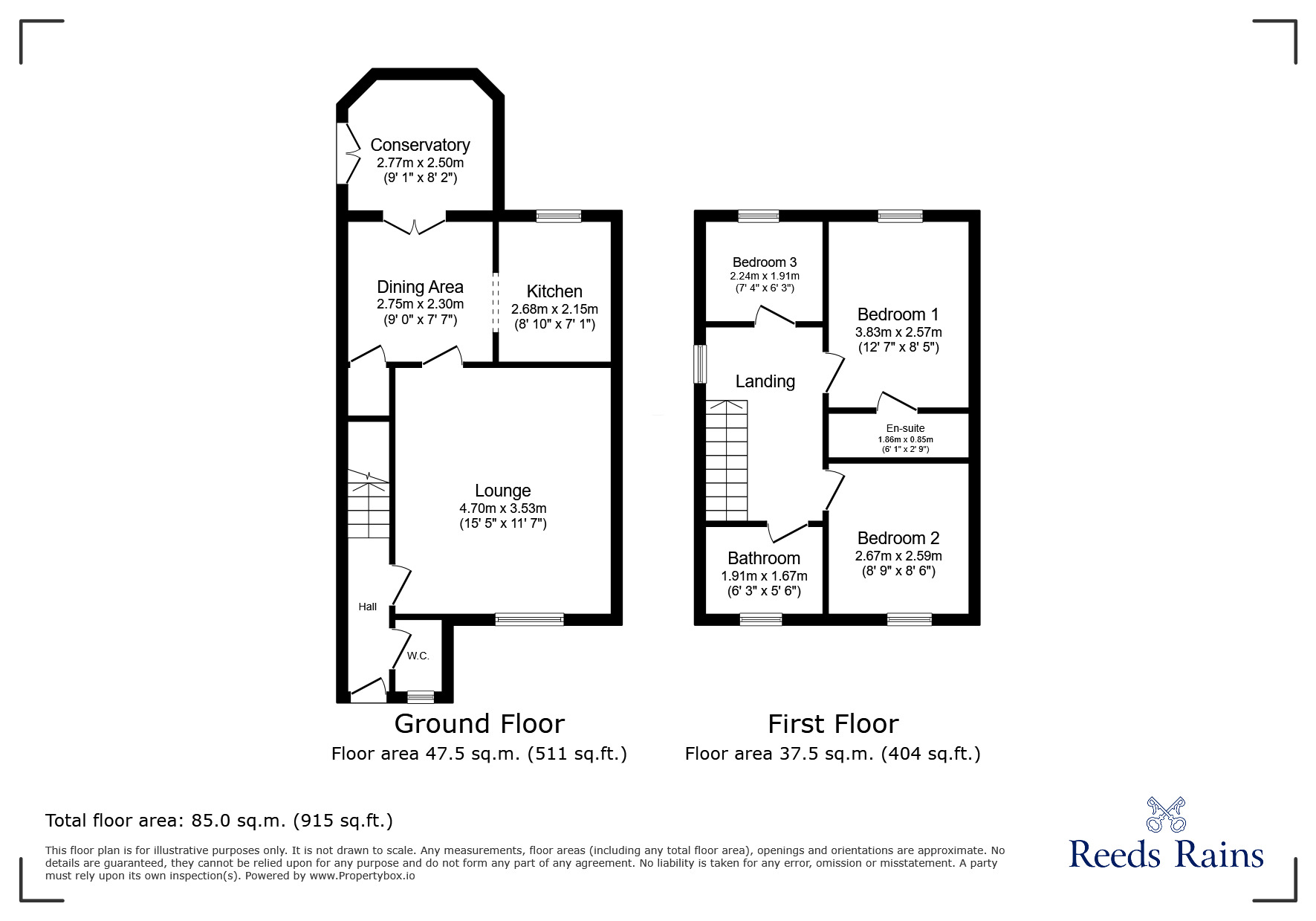 Floorplan of 3 bedroom Semi Detached House for sale, Hertford Street, St. Helens, Merseyside, WA9