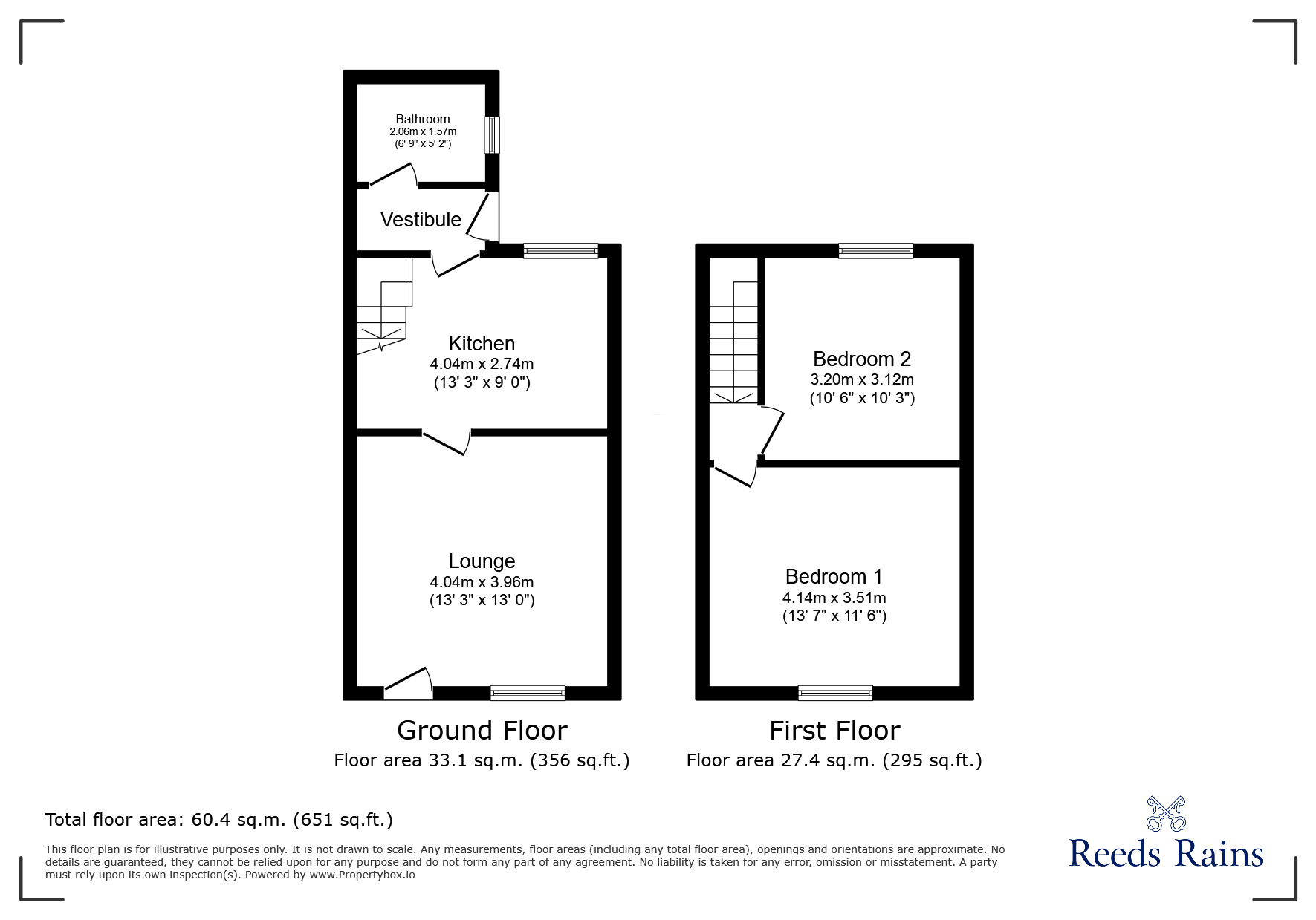 Floorplan of 2 bedroom Mid Terrace House to rent, Grafton Street, St. Helens, Merseyside, WA10