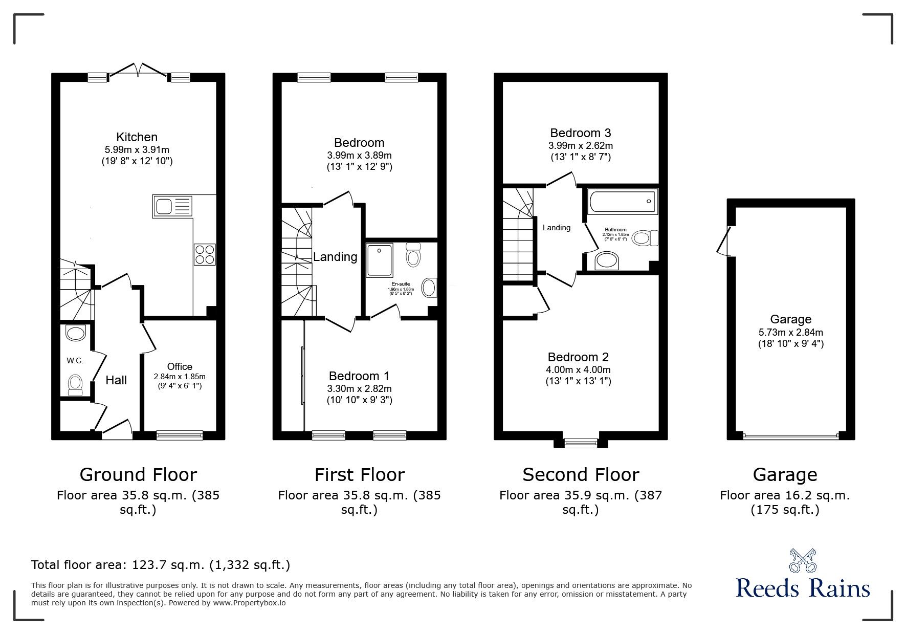 Floorplan of 4 bedroom End Terrace House for sale, Phoenix Place, Great Sankey, Cheshire, WA5
