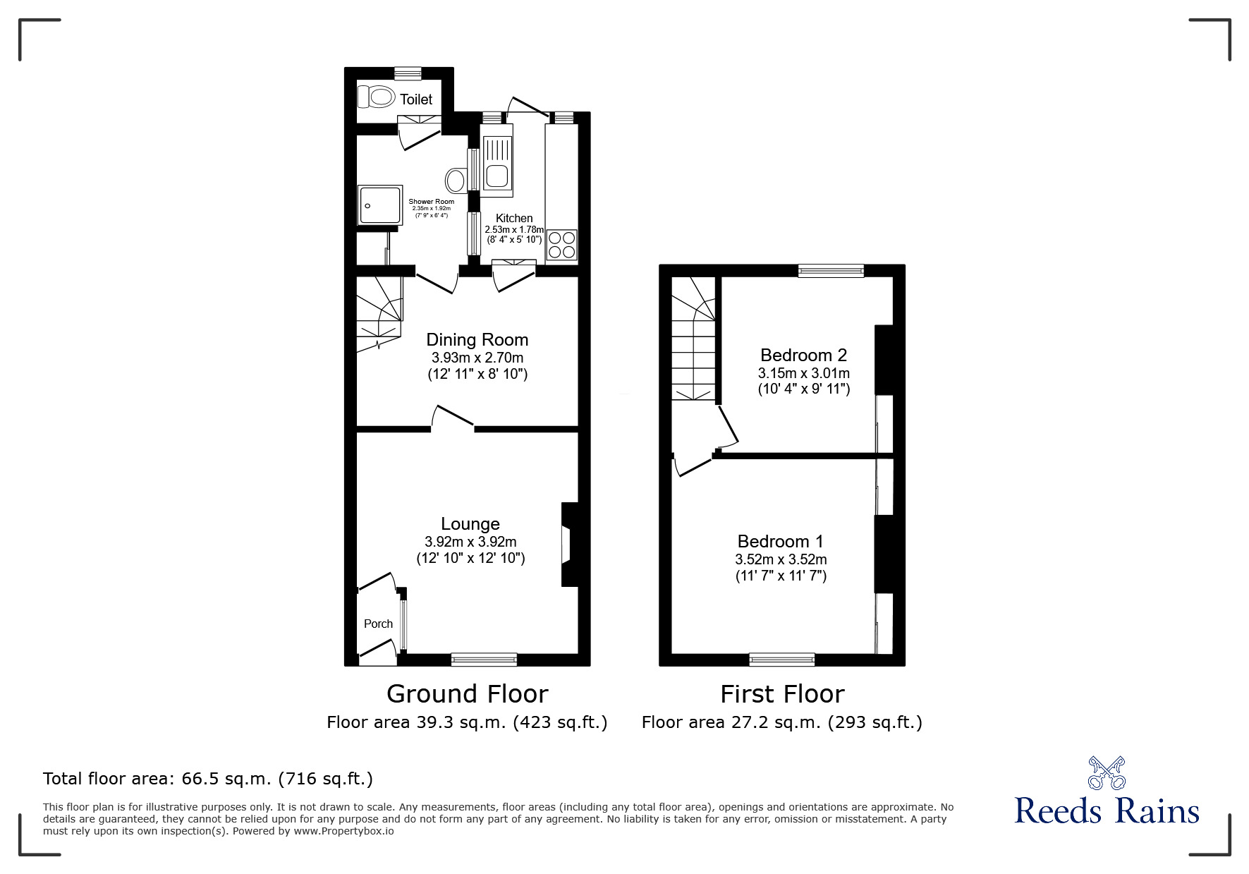 Floorplan of 2 bedroom Mid Terrace House to rent, Exeter Street, St. Helens, Merseyside, WA10