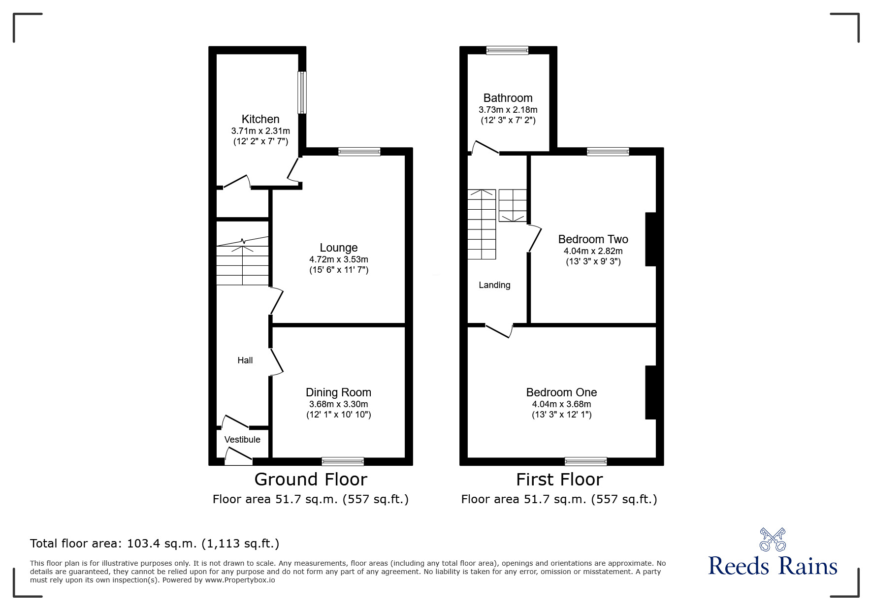 Floorplan of 2 bedroom Mid Terrace House for sale, Cooper Street, St. Helens, Merseyside, WA10