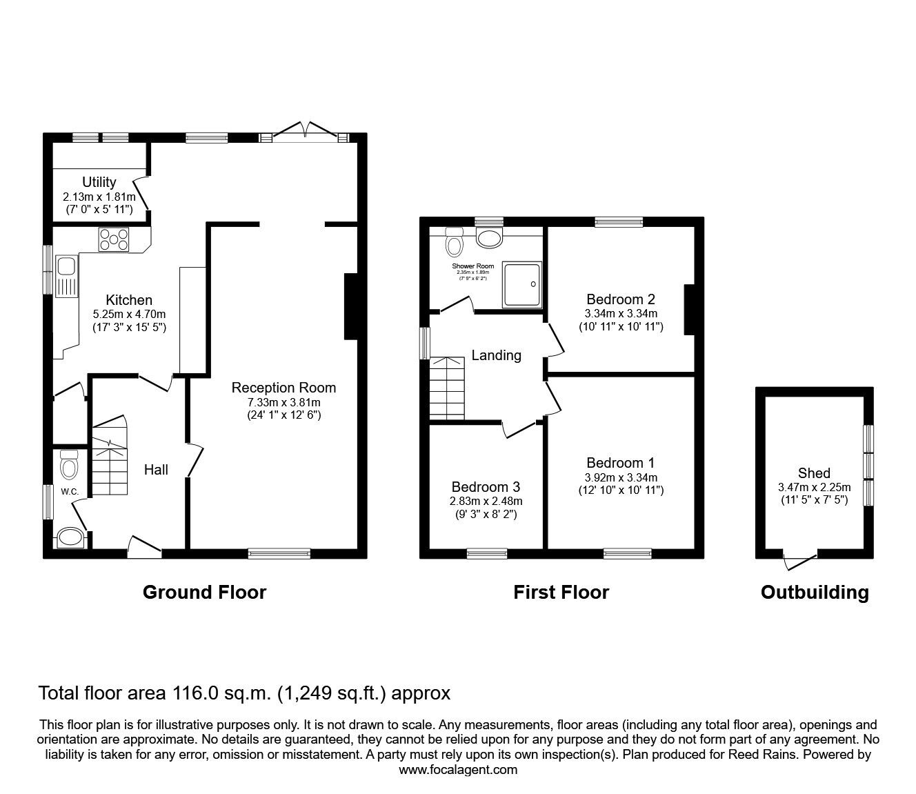Floorplan of 3 bedroom Semi Detached House for sale, Hillside Avenue, St. Helens, Merseyside, WA10
