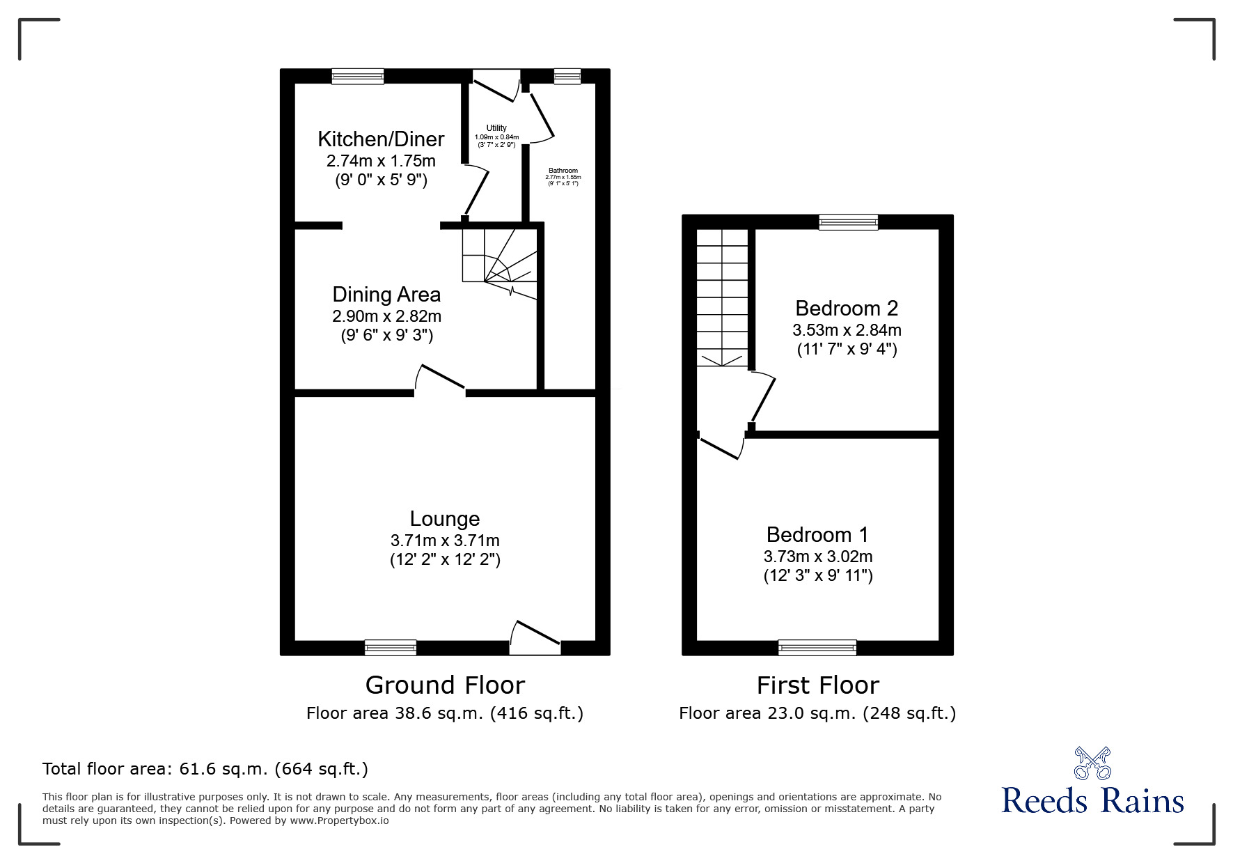 Floorplan of 2 bedroom Mid Terrace House for sale, Chamberlain Street, St. Helens, Merseyside, WA10