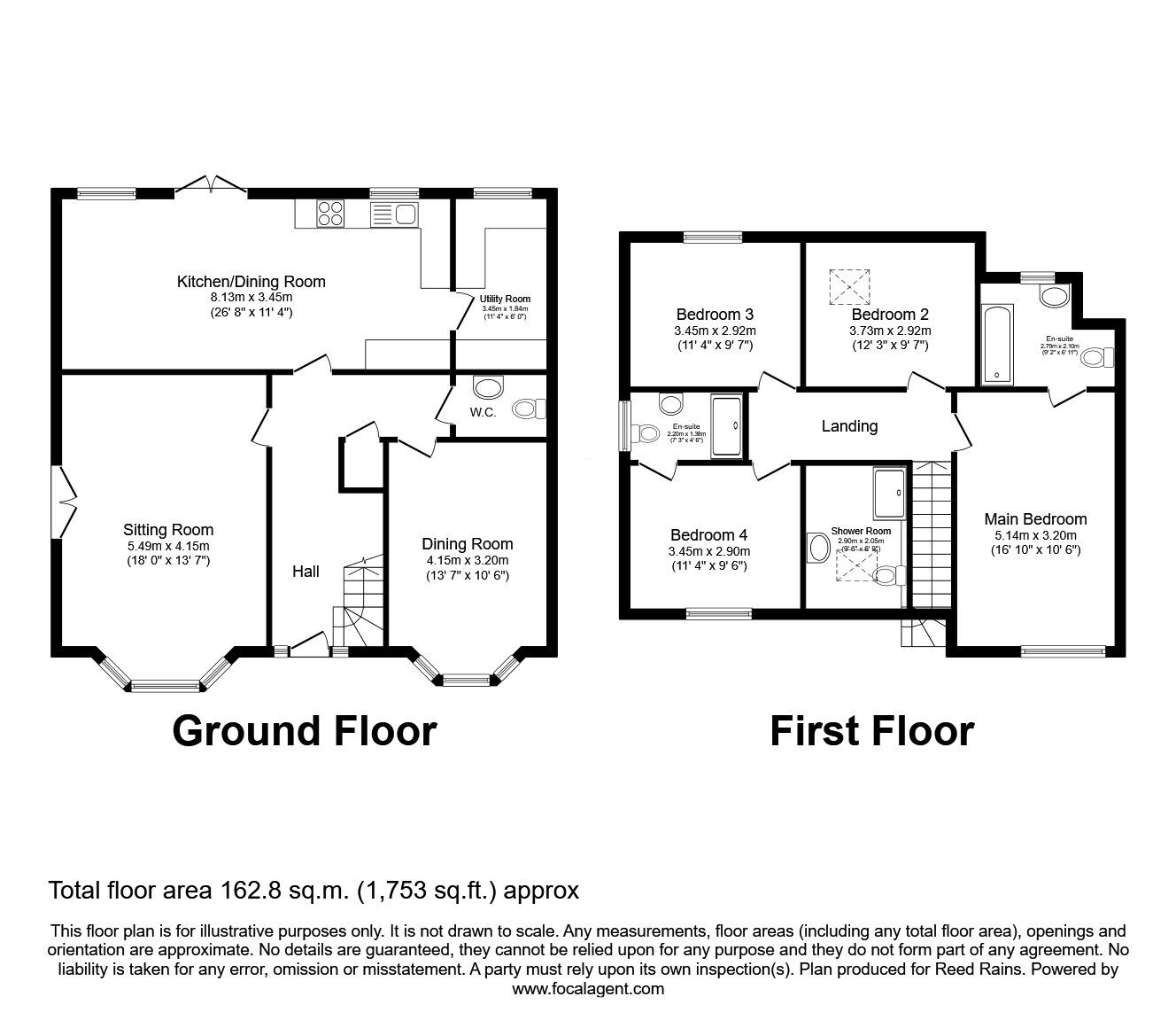 Floorplan of 4 bedroom Detached House for sale, Moss Bank Road, WA11