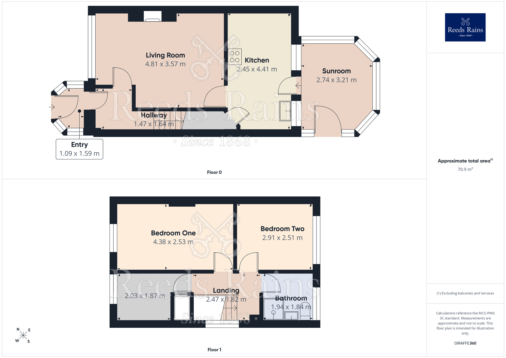 Floorplan of 3 bedroom Semi Detached House for sale, Appledore Grove, Sutton Leach, Merseyside, WA9