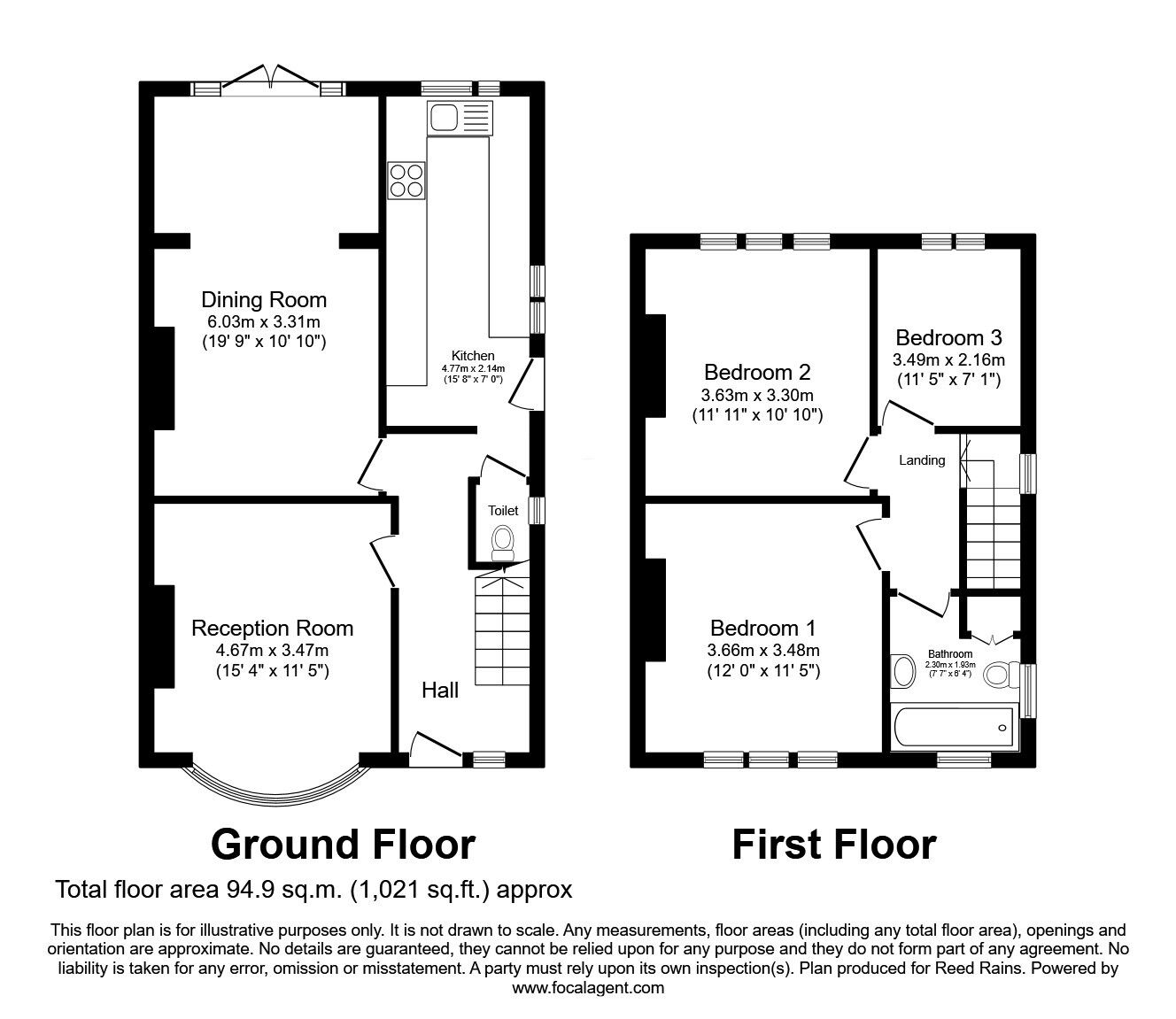 Floorplan of 3 bedroom Semi Detached House for sale, Prescot Road, St. Helens, Merseyside, WA10