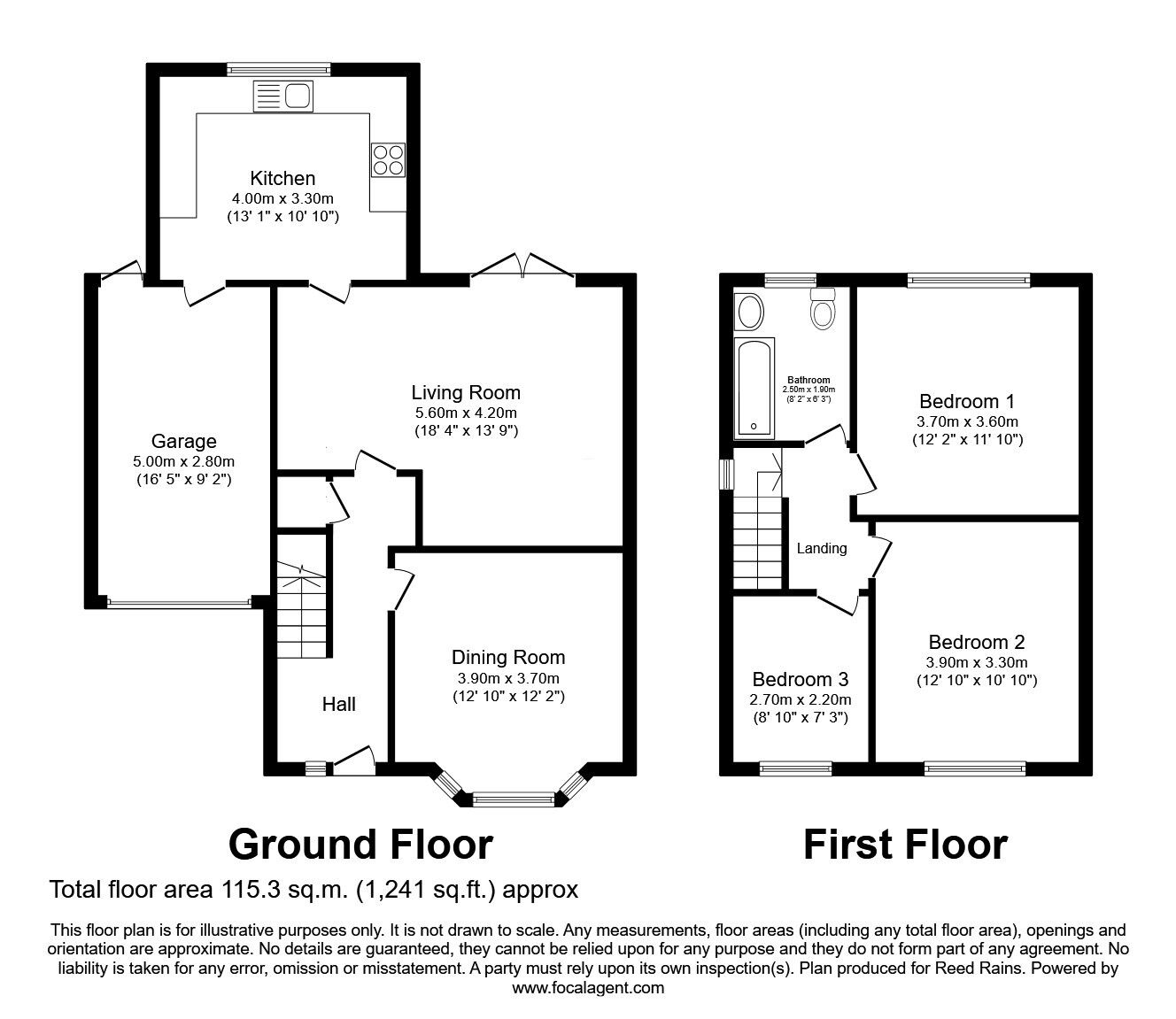 Floorplan of 3 bedroom Semi Detached House for sale, Bishop Road, St. Helens, Merseyside, WA10