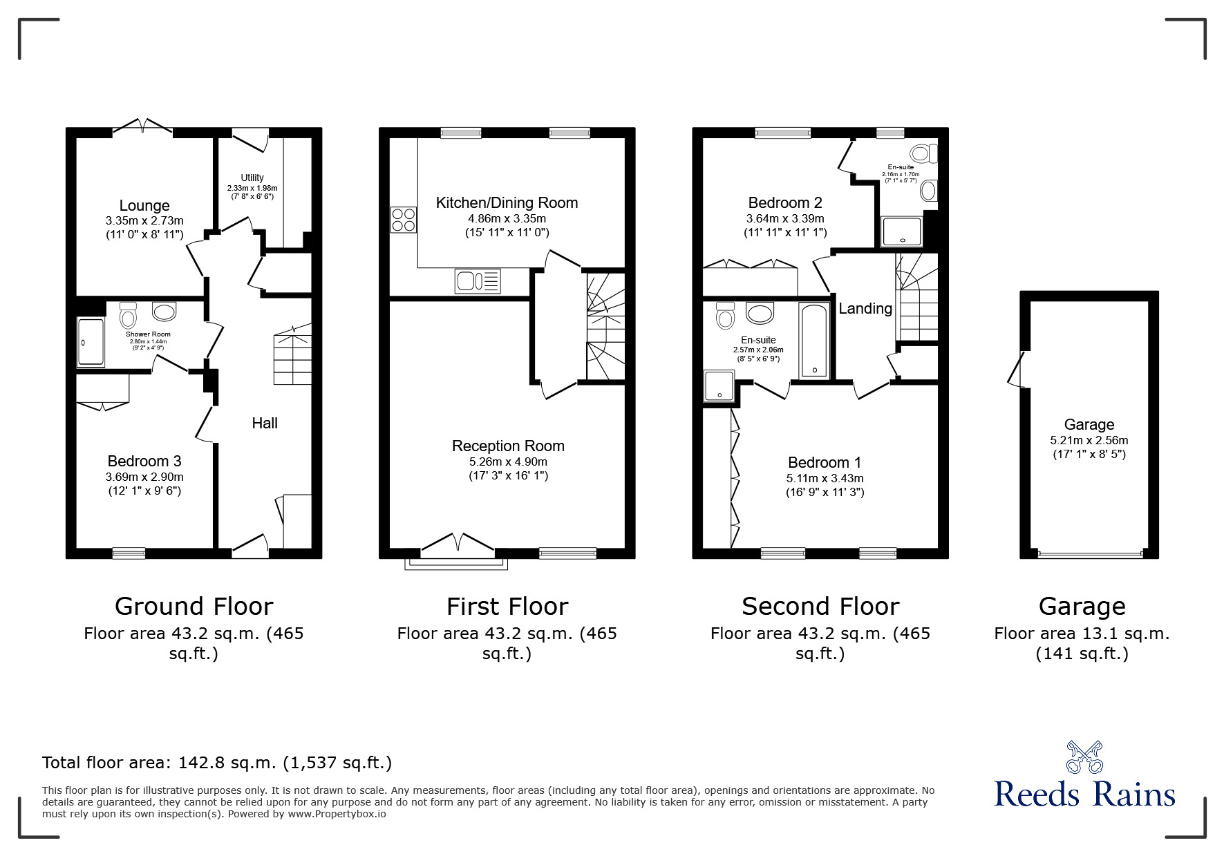 Floorplan of 3 bedroom End Terrace House for sale, Womack Gardens, St. Helens, Merseyside, WA9
