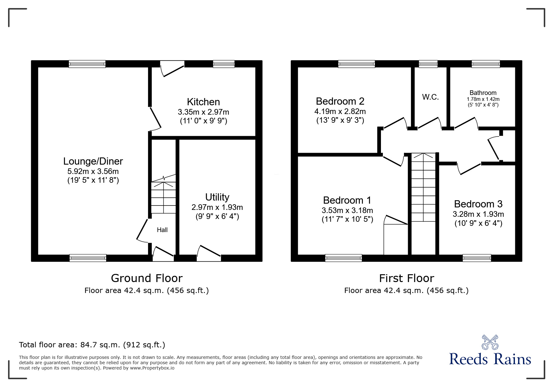Floorplan of 3 bedroom Mid Terrace House for sale, Berrys Lane, St. Helens, Merseyside, WA9