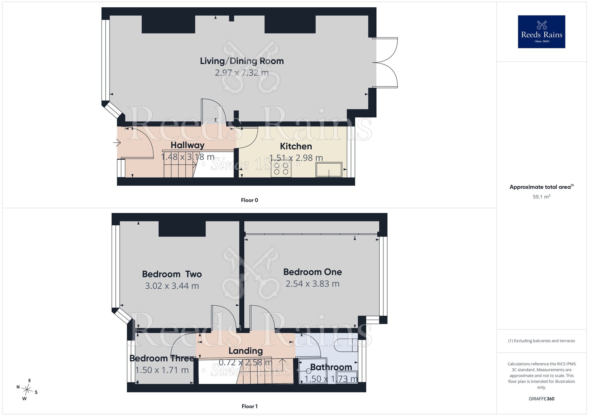 Floorplan of 2 bedroom Mid Terrace House for sale, Old Liverpool Road, Warrington, Cheshire, WA5
