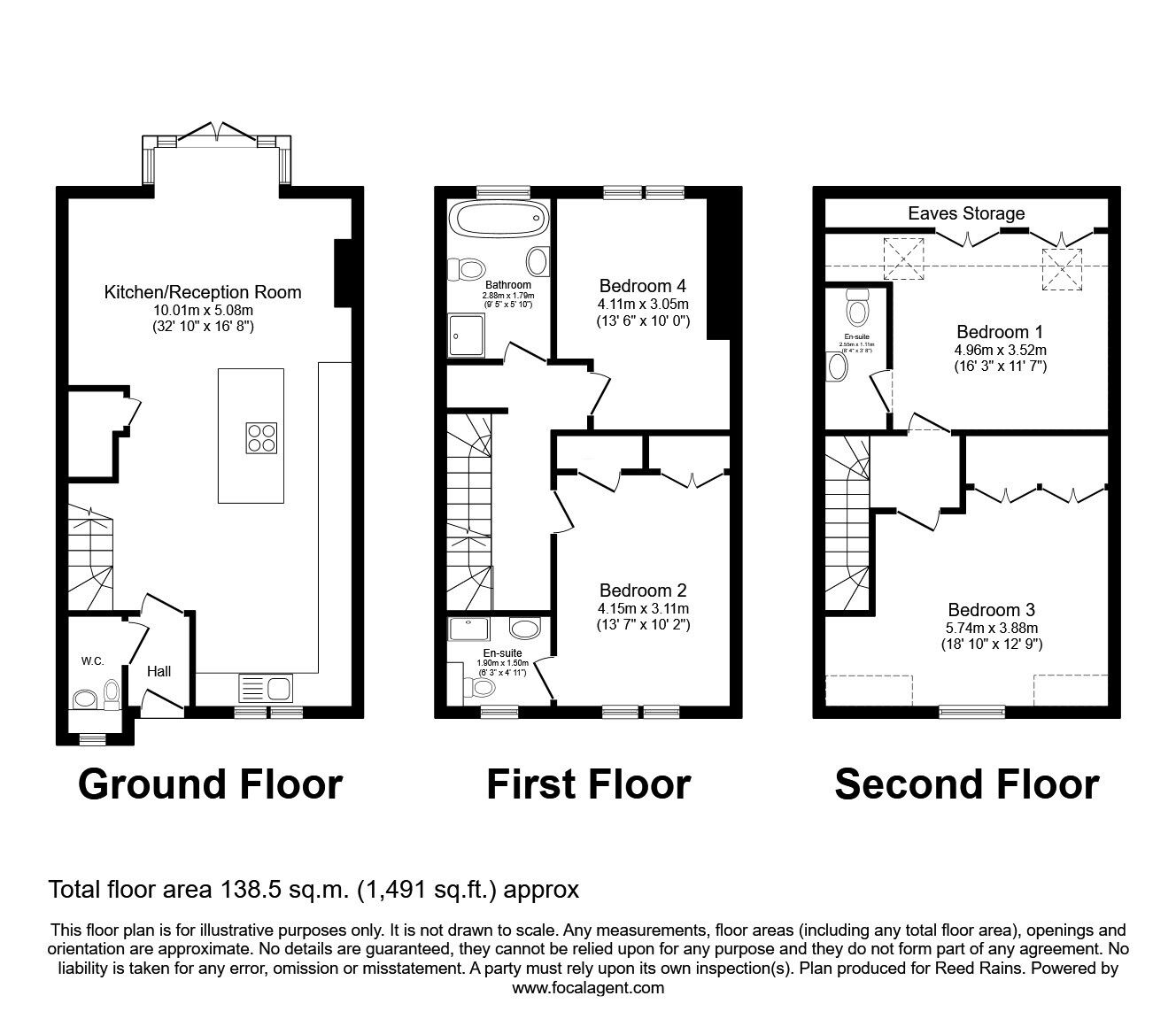 Floorplan of 4 bedroom Mid Terrace House for sale, Ravenhead Road, St. Helens, Merseyside, WA10