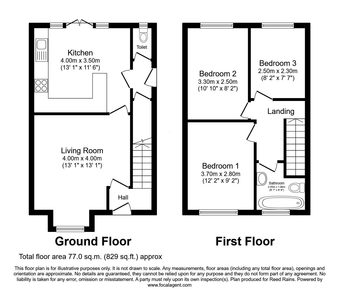 Floorplan of 3 bedroom Semi Detached House for sale, Manor Road, Haydock, Merseyside, WA11