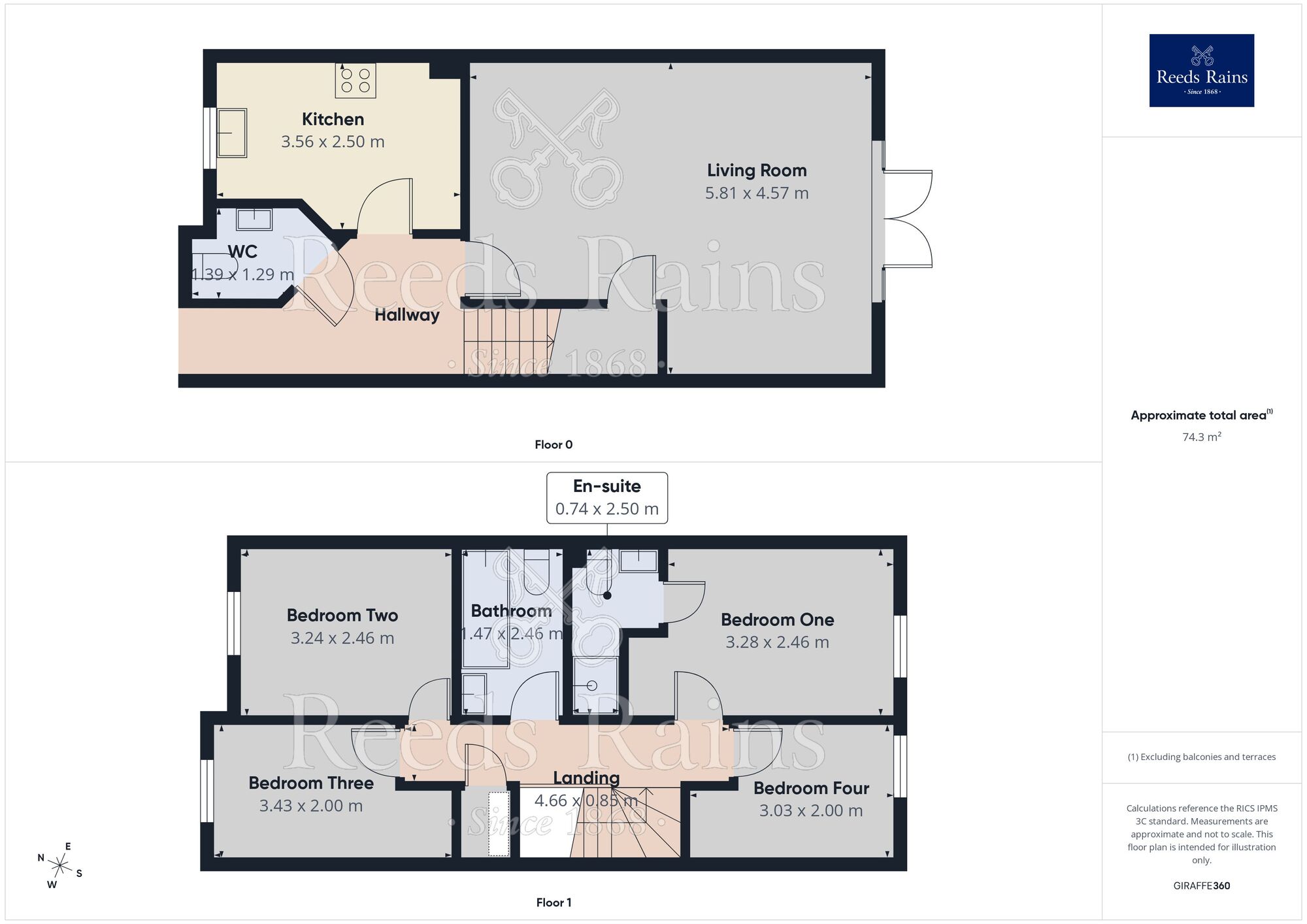 Floorplan of 4 bedroom Semi Detached House for sale, Ormside Grove, St. Helens, Merseyside, WA9