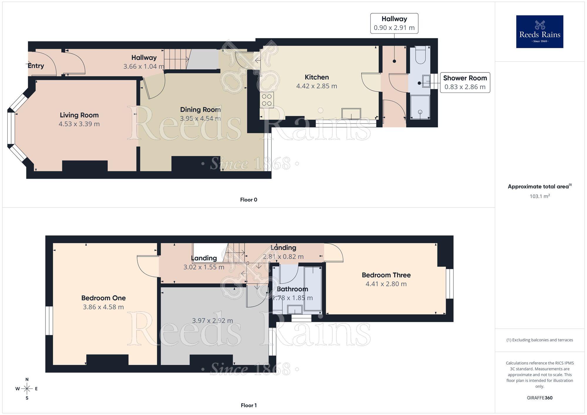 Floorplan of 3 bedroom Mid Terrace House for sale, Grange Park Road, St. Helens, Merseyside, WA10