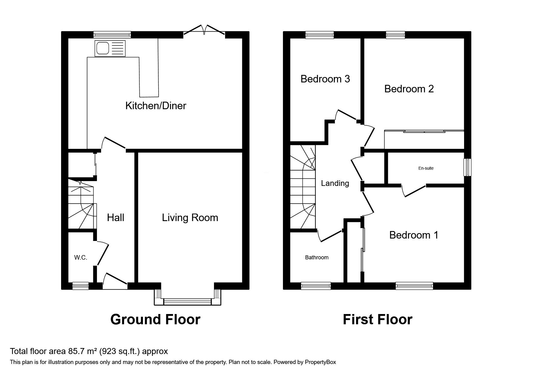 Floorplan of 3 bedroom Semi Detached House for sale, Dolan Way, St. Helens, WA10