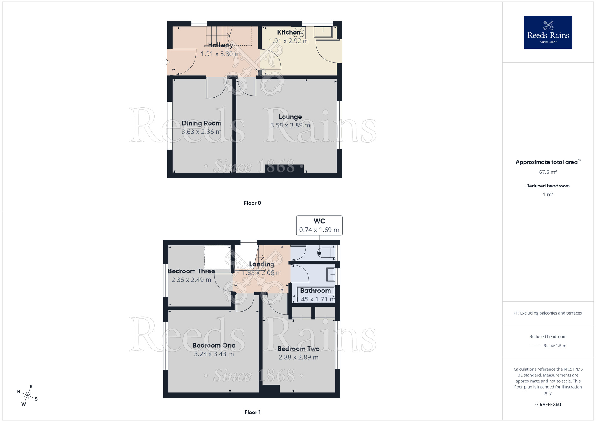 Floorplan of 3 bedroom Semi Detached House for sale, Brookhouse Grove, Eccleston, Merseyside, WA10