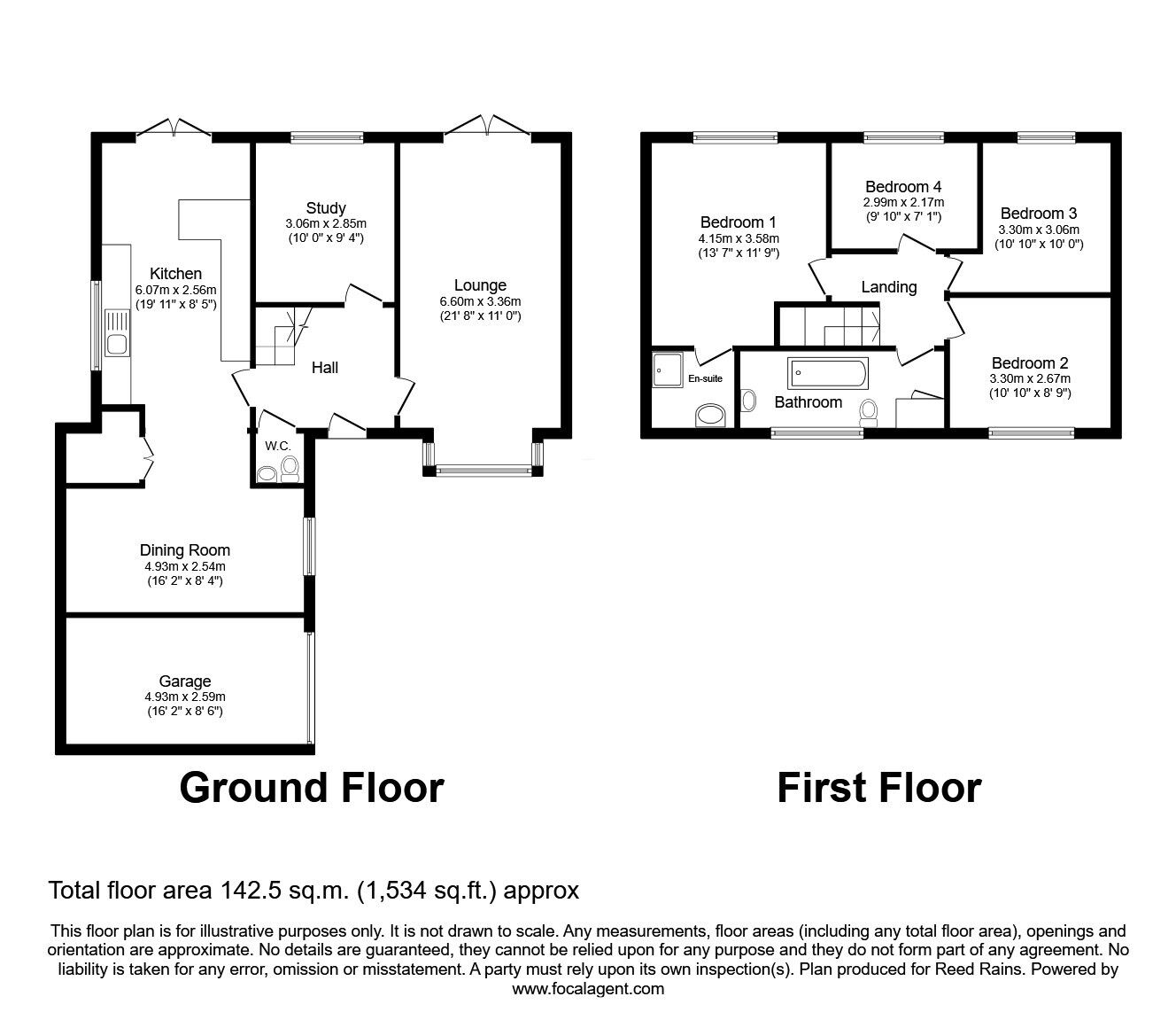 Floorplan of 4 bedroom Detached House for sale, Hedworth Gardens, St. Helens, Merseyside, WA9