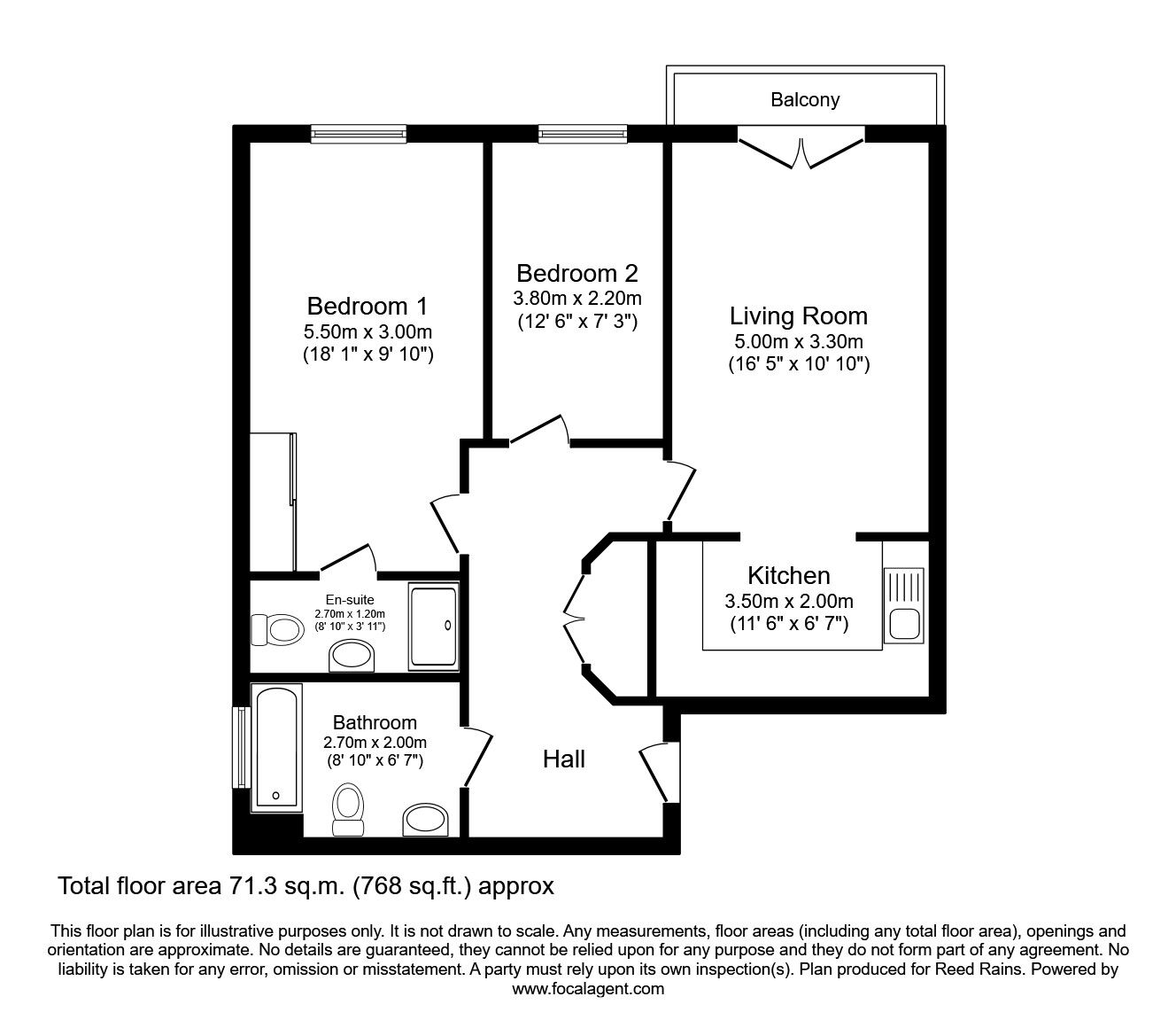 Floorplan of 2 bedroom Flat for sale, Breccia Gardens, St. Helens, Merseyside, WA9
