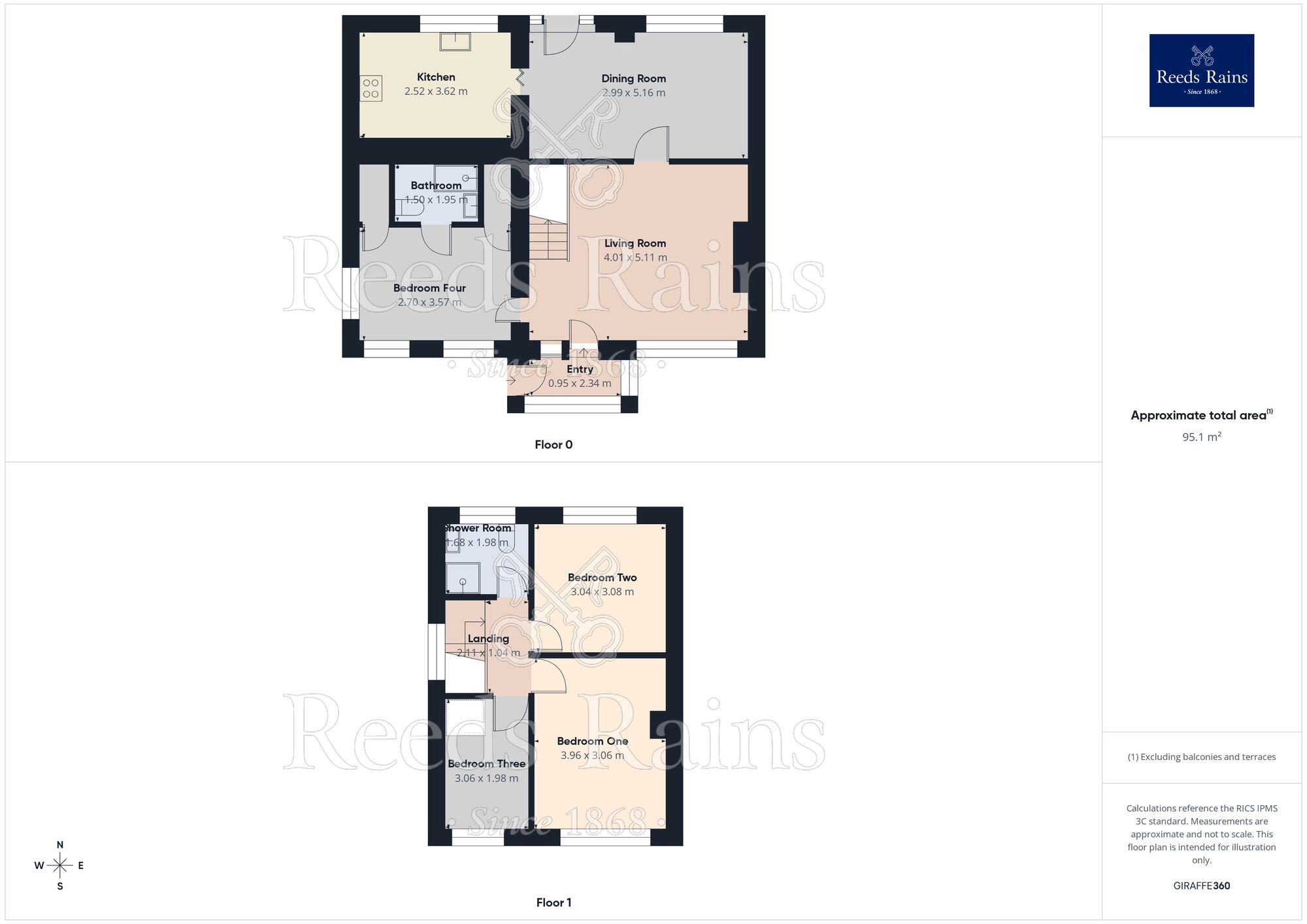 Floorplan of 4 bedroom Semi Detached House for sale, Linford Grove, St. Helens, Merseyside, WA11